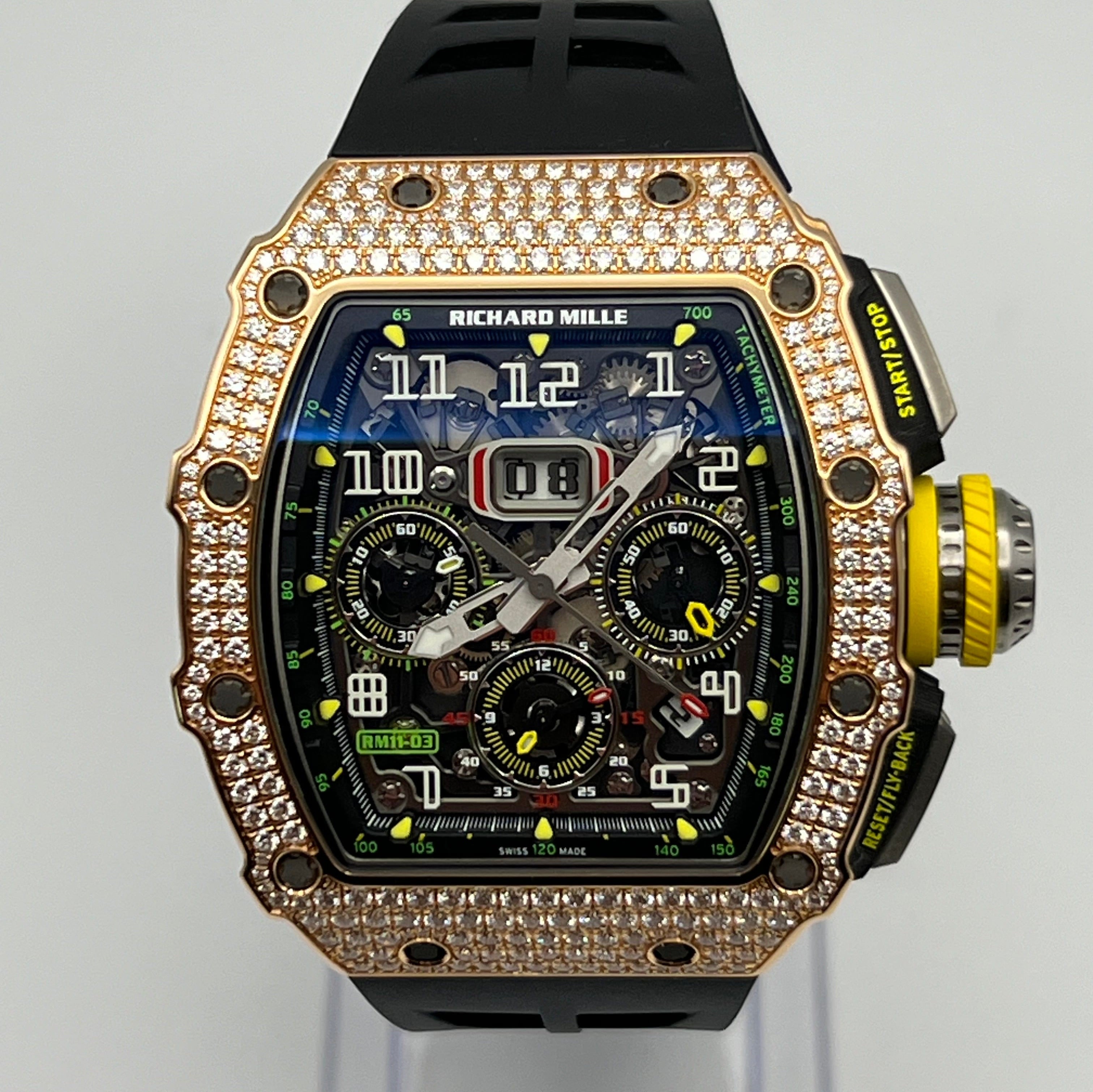 Richard Mille RM 11-03 Flyback Chronograph Diamond Set Rose Gold