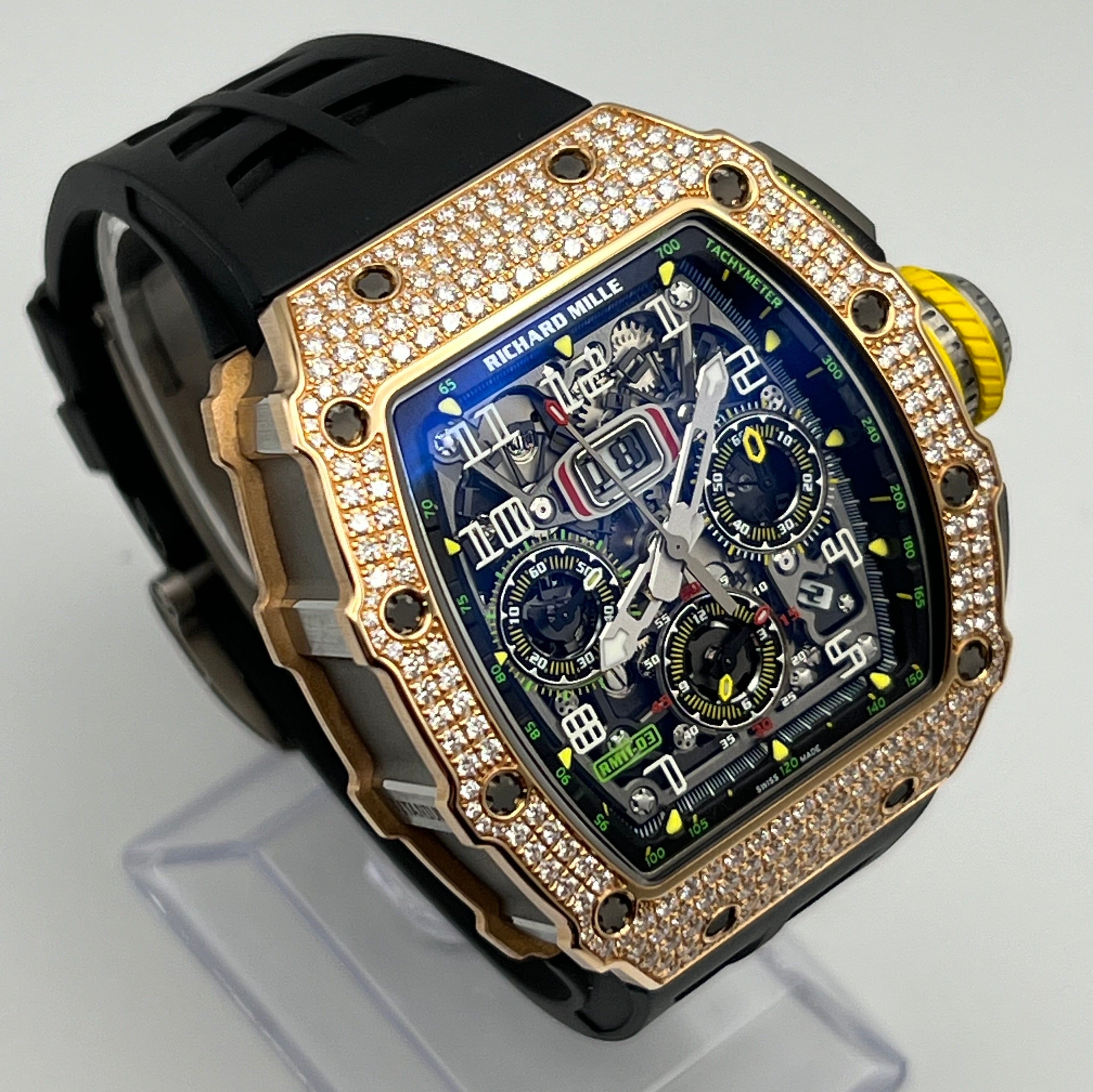 Richard Mille RM 11-03 Flyback Chronograph Diamond Set Rose Gold