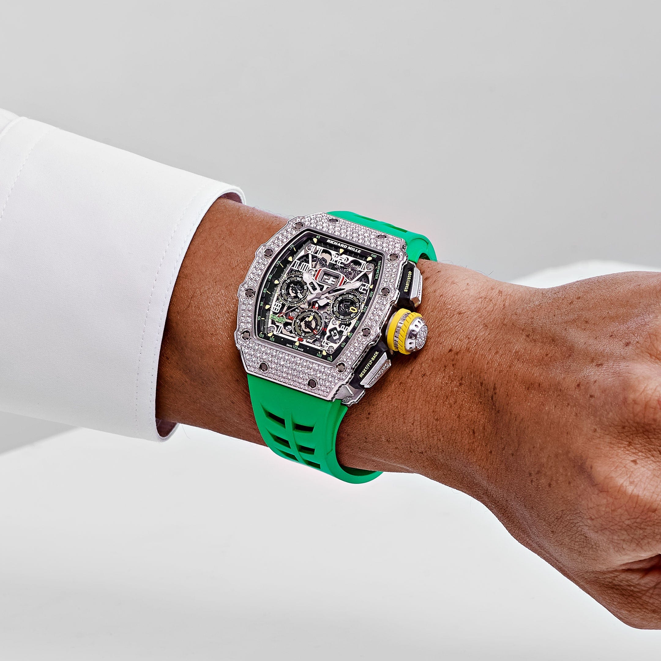 Richard Mille RM 11-03 Flyback Chronograph White Gold Diamond Bezel (2019)