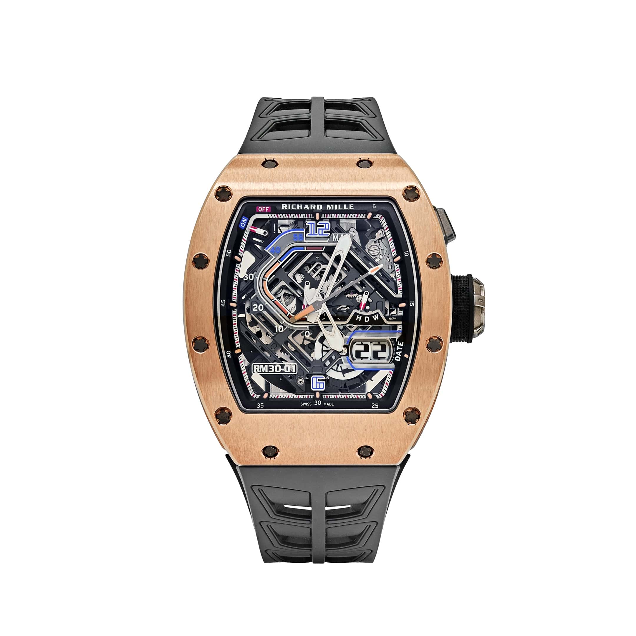 Richard Mille RM 30-01 Declutchable Rotor Rose Gold Skeleton Dial (2024)