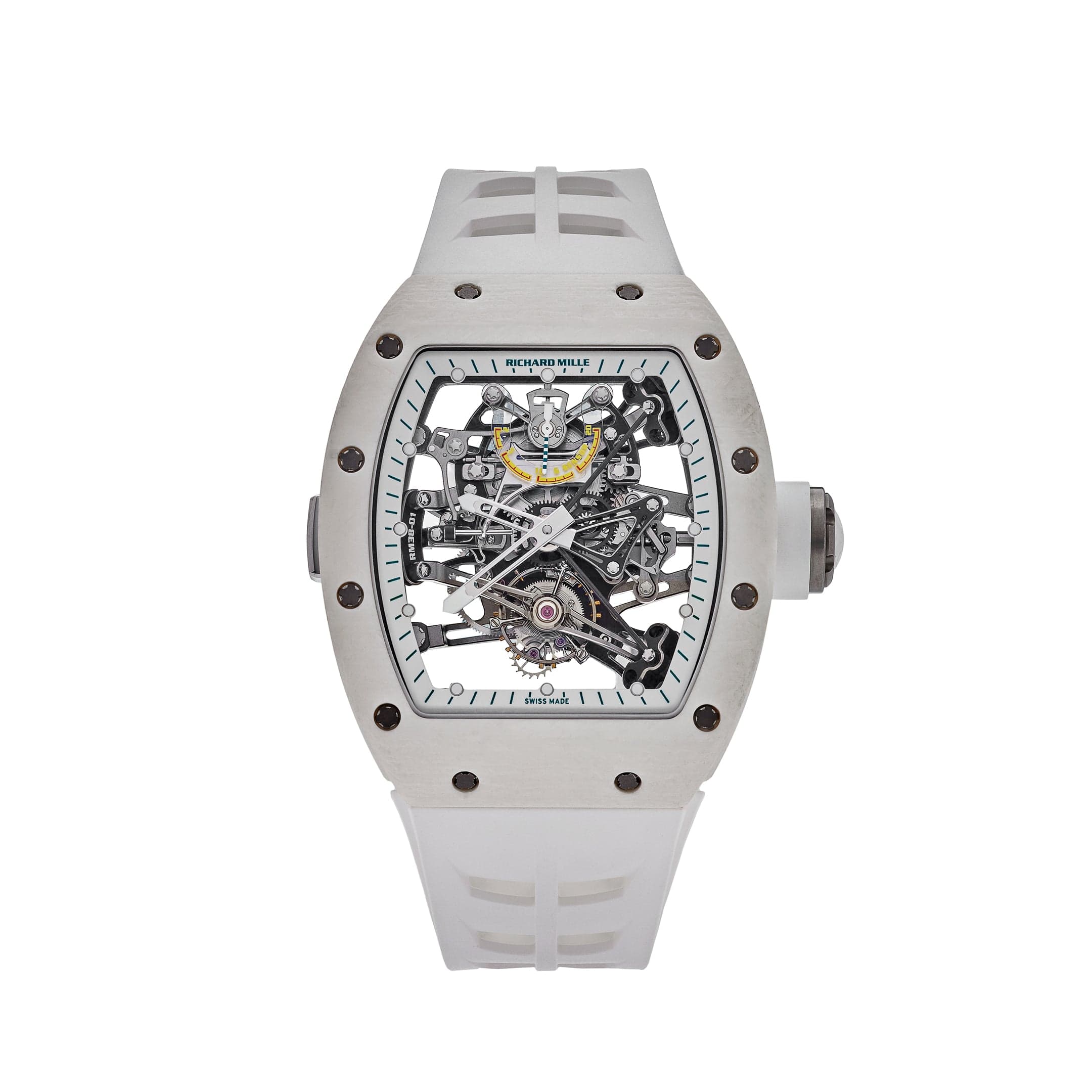 Luxury Watch Richard Mille Tourbillon RM 38-01 'Bubba Watson White Quartz TPT' Titanium Limited Edition of 50 Pieces Wrist Aficionado