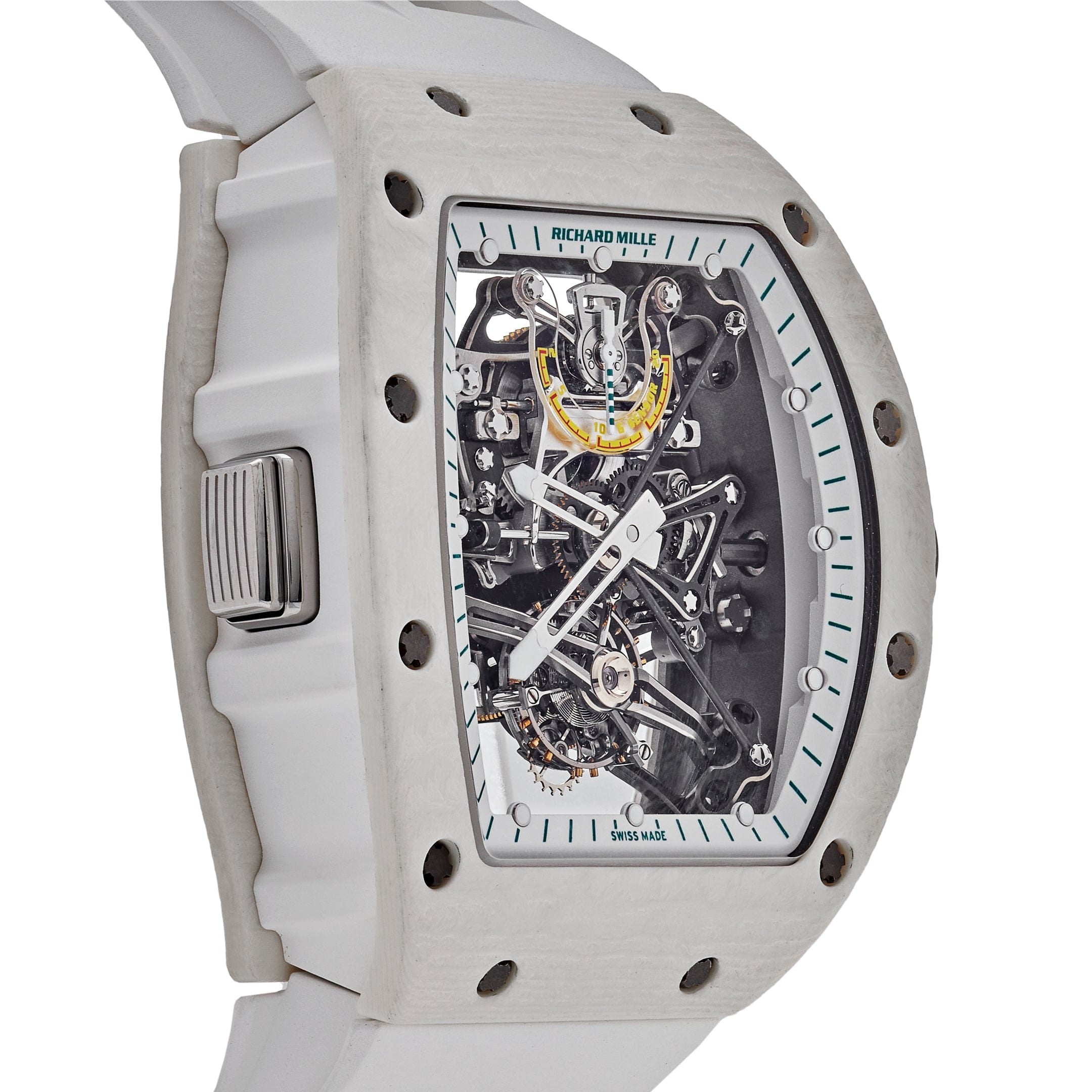 Luxury Watch Richard Mille Tourbillon RM 38-01 'Bubba Watson White Quartz TPT' Titanium Limited Edition of 50 Pieces Wrist Aficionado