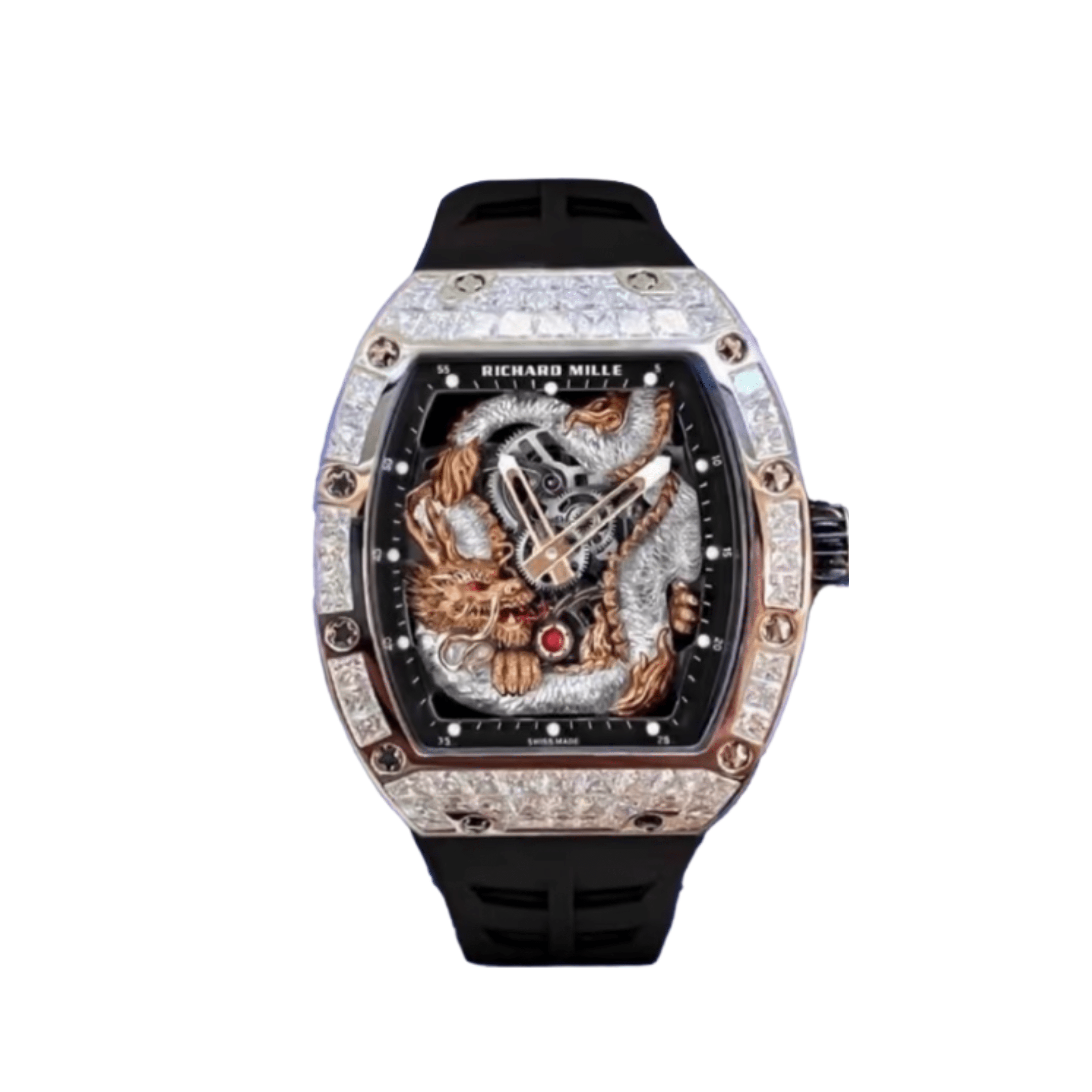 Richard Mille RM 57-03 Tourbillon Rose Gold Dragon Phoenix Dial Diamond Bezel Limited Edition