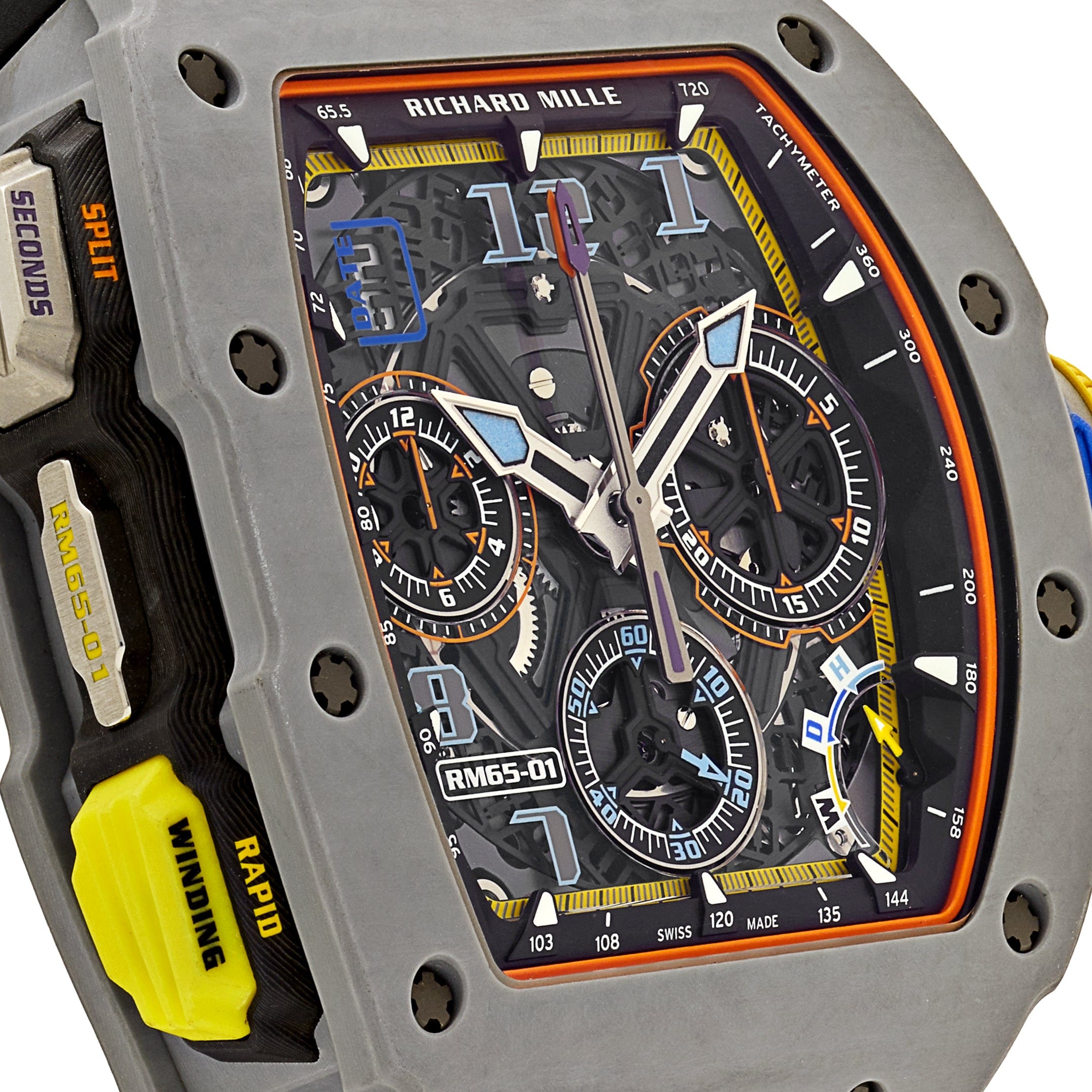 Richard Mille RM 65-01 Automatic Split-Seconds Chronograph Carbon TPT Skeleton Dial (2024)