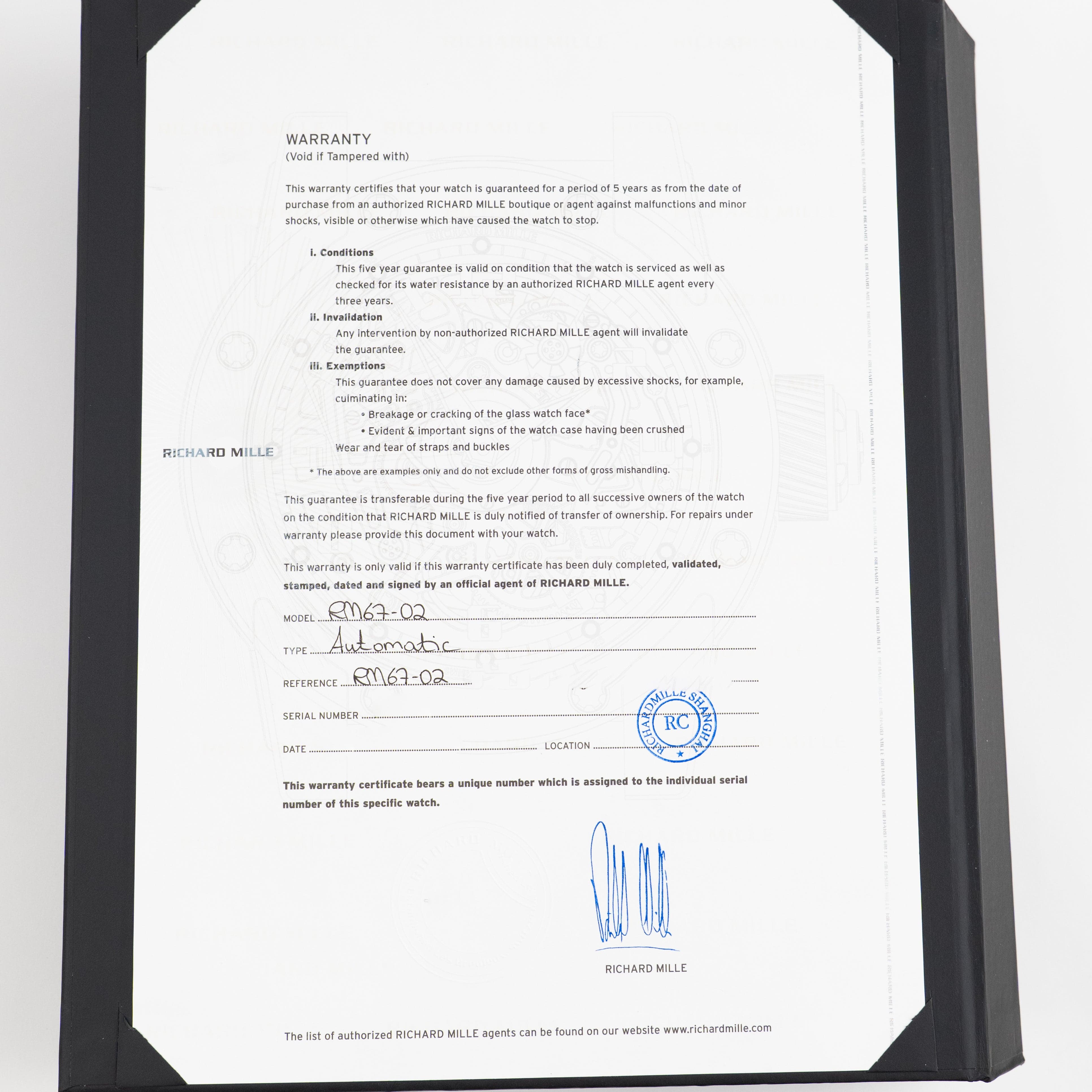 Richard Mille RM 67-02 'Wayde Van Niekerk' Green Yellow Quartz TPT (2017)