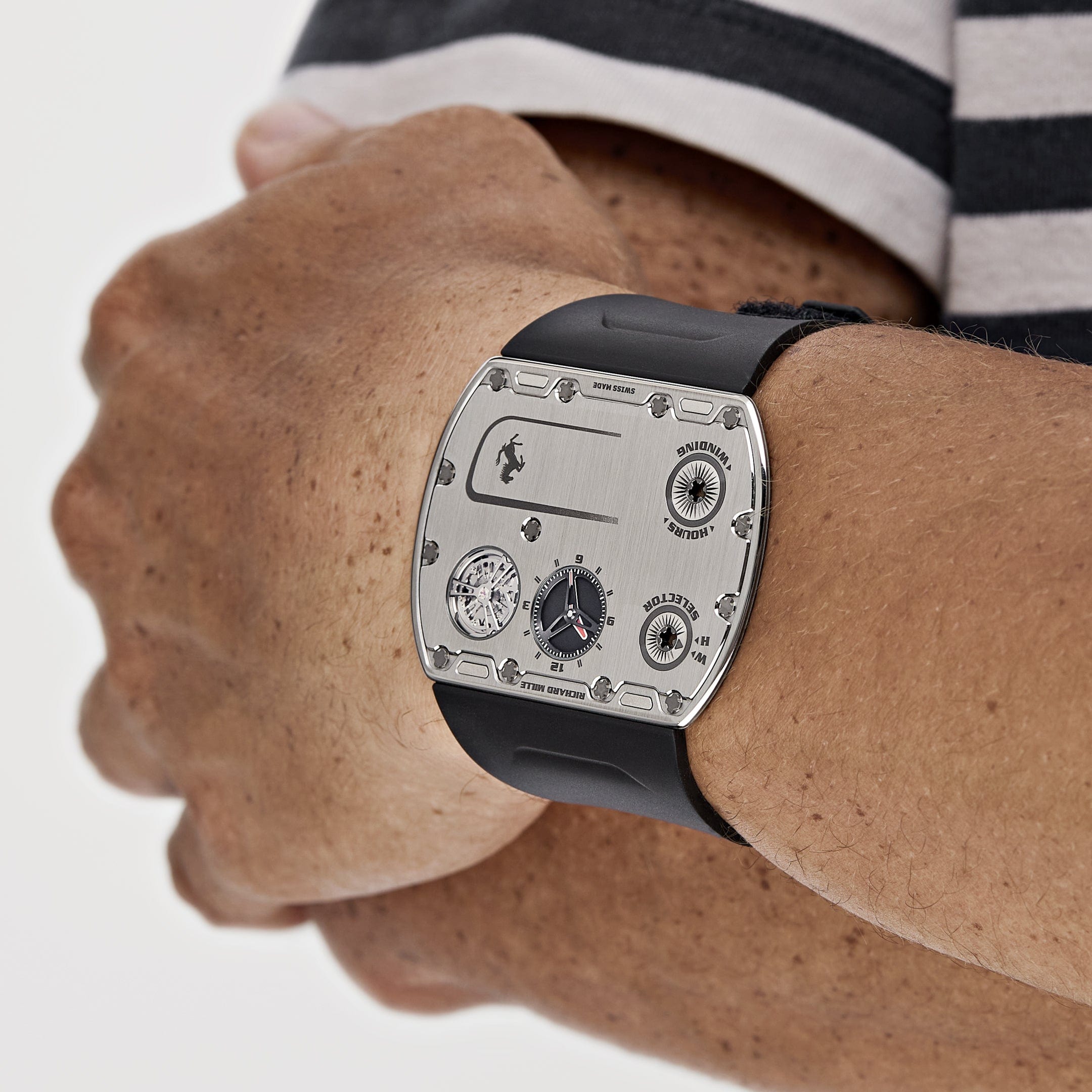 Richard Mille RM UP-01 Ferrari Ultraflat Titanium Silver Dial Limited Edition