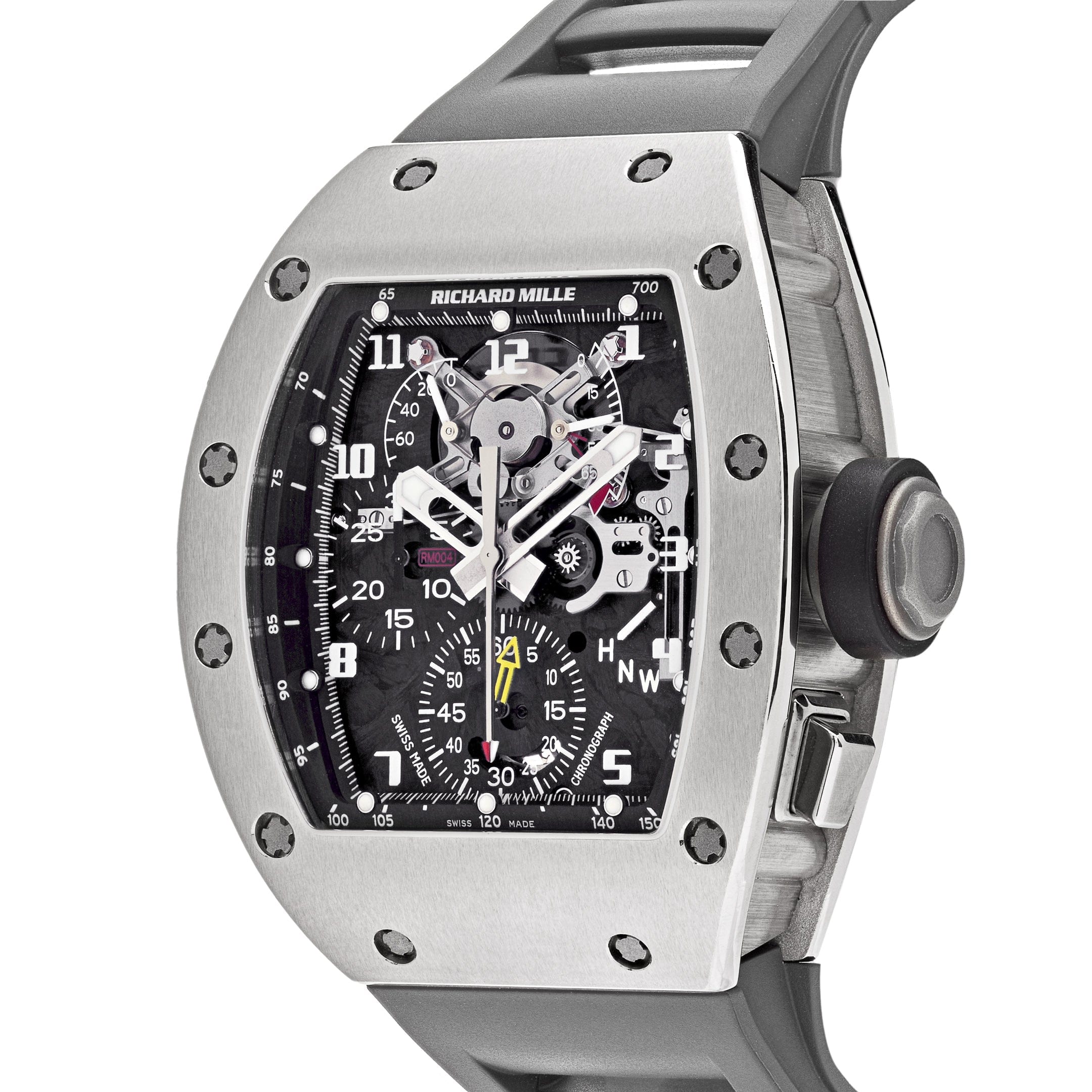 Luxury Watch Richard Mille Split Second Chronograph White Gold RM004 Wrist Aficionado