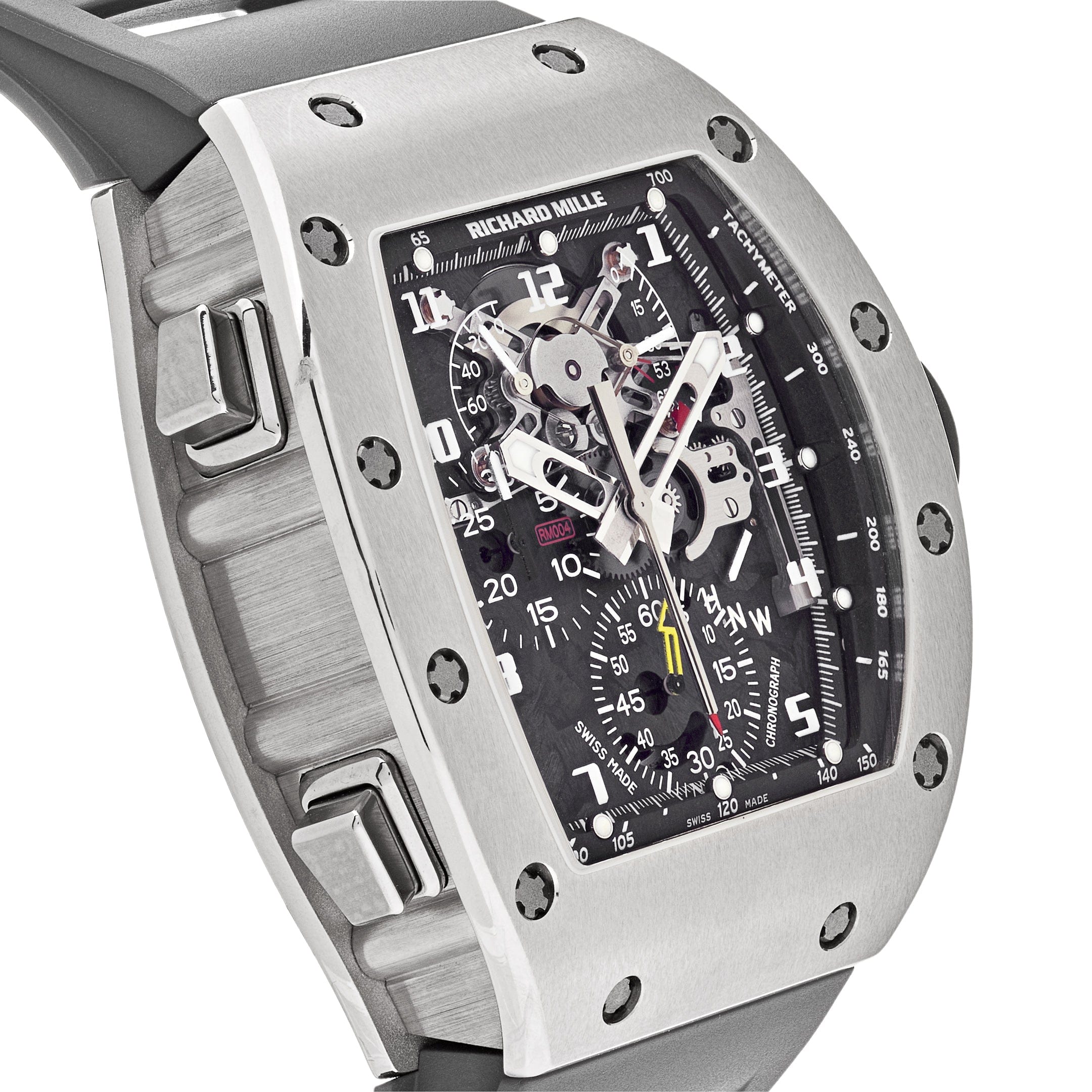Luxury Watch Richard Mille Split Second Chronograph White Gold RM004 Wrist Aficionado