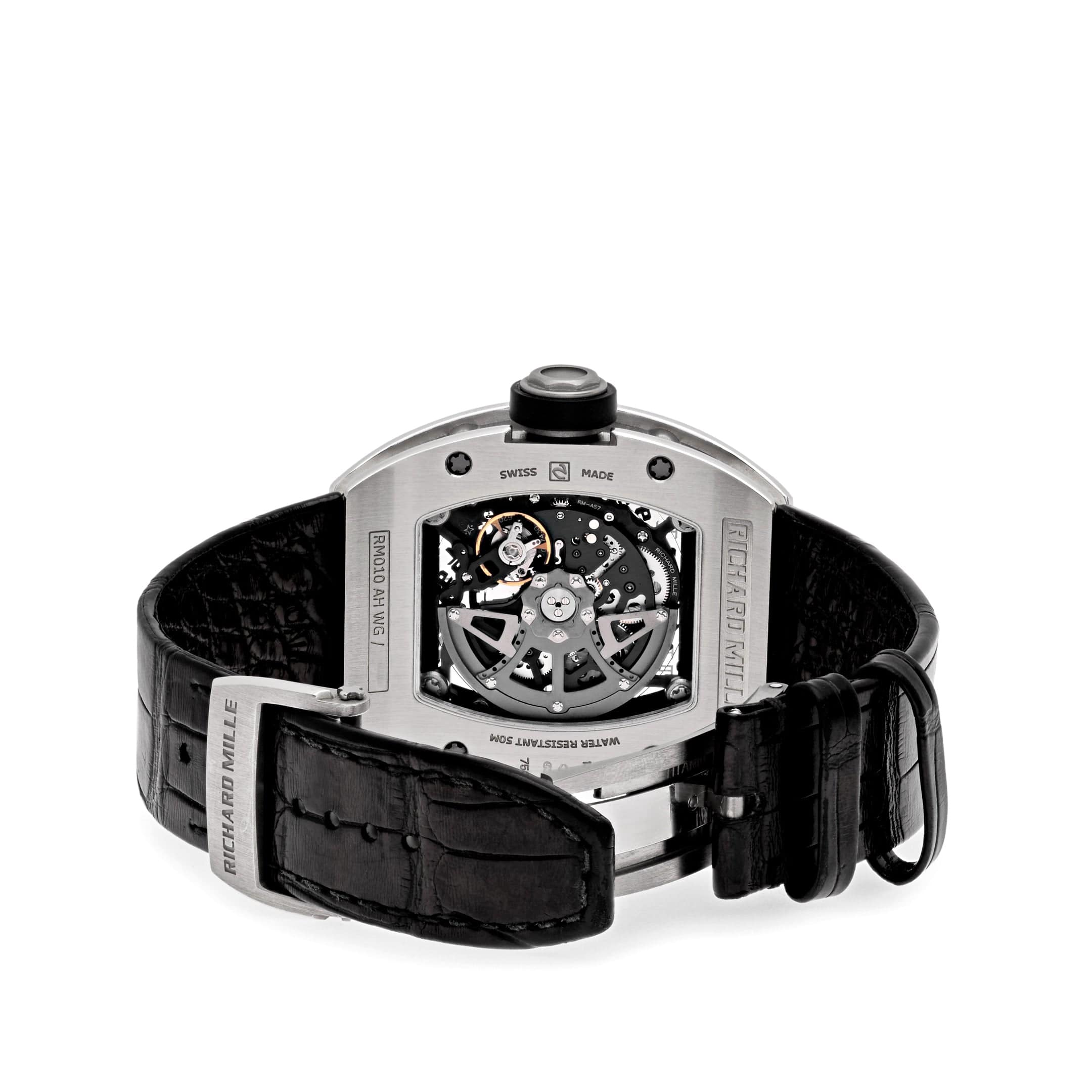 Luxury Watch Richard Mille White Gold Diamond Set RM010 Wrist Aficionado