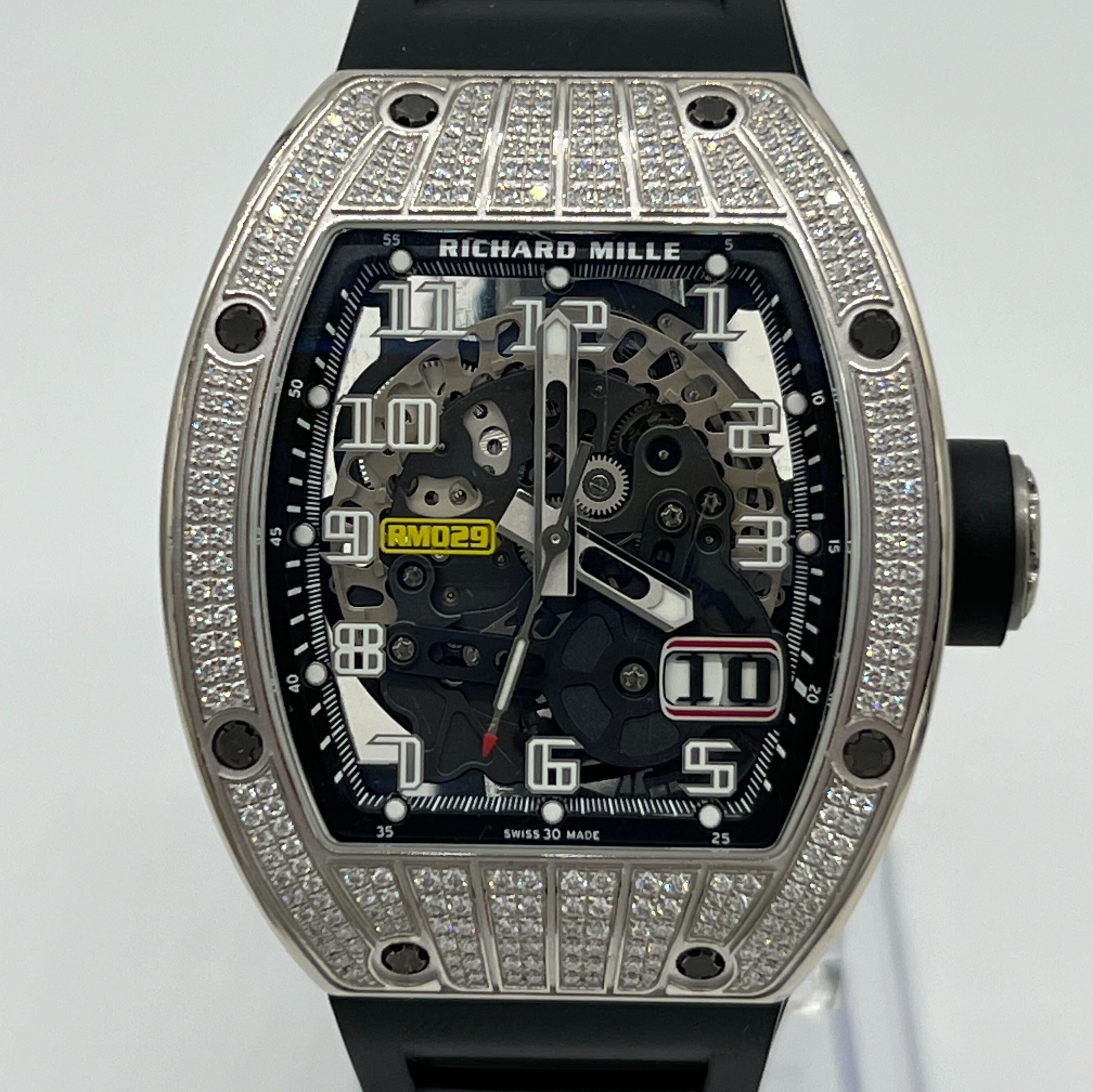 Richard Mille White Gold Diamonds RM029 Wrist Aficionado