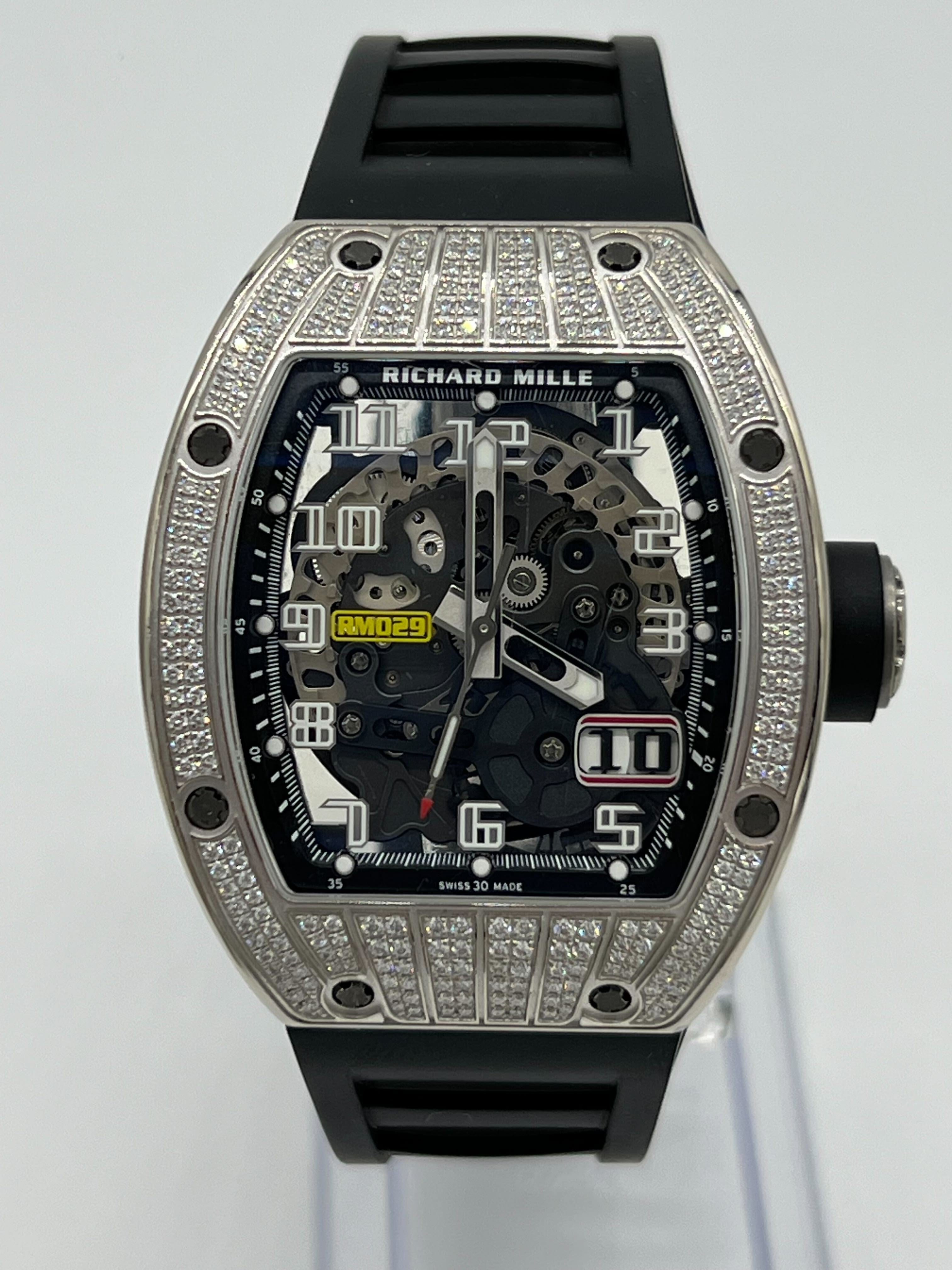 Richard Mille White Gold Diamonds RM029 Wrist Aficionado