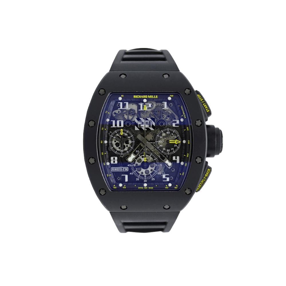 Luxury Watch Richard Mille Yellow Flash Automatic Flyback Chronograph RM011 Wrist Aficionado