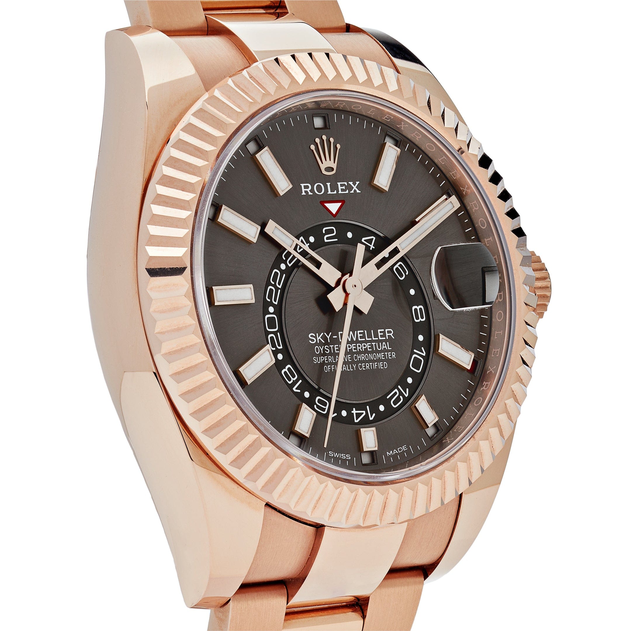 Rolex Sky-Dweller Rose Gold Rhodium Dial 326935 (2022) Wrist Aficionado