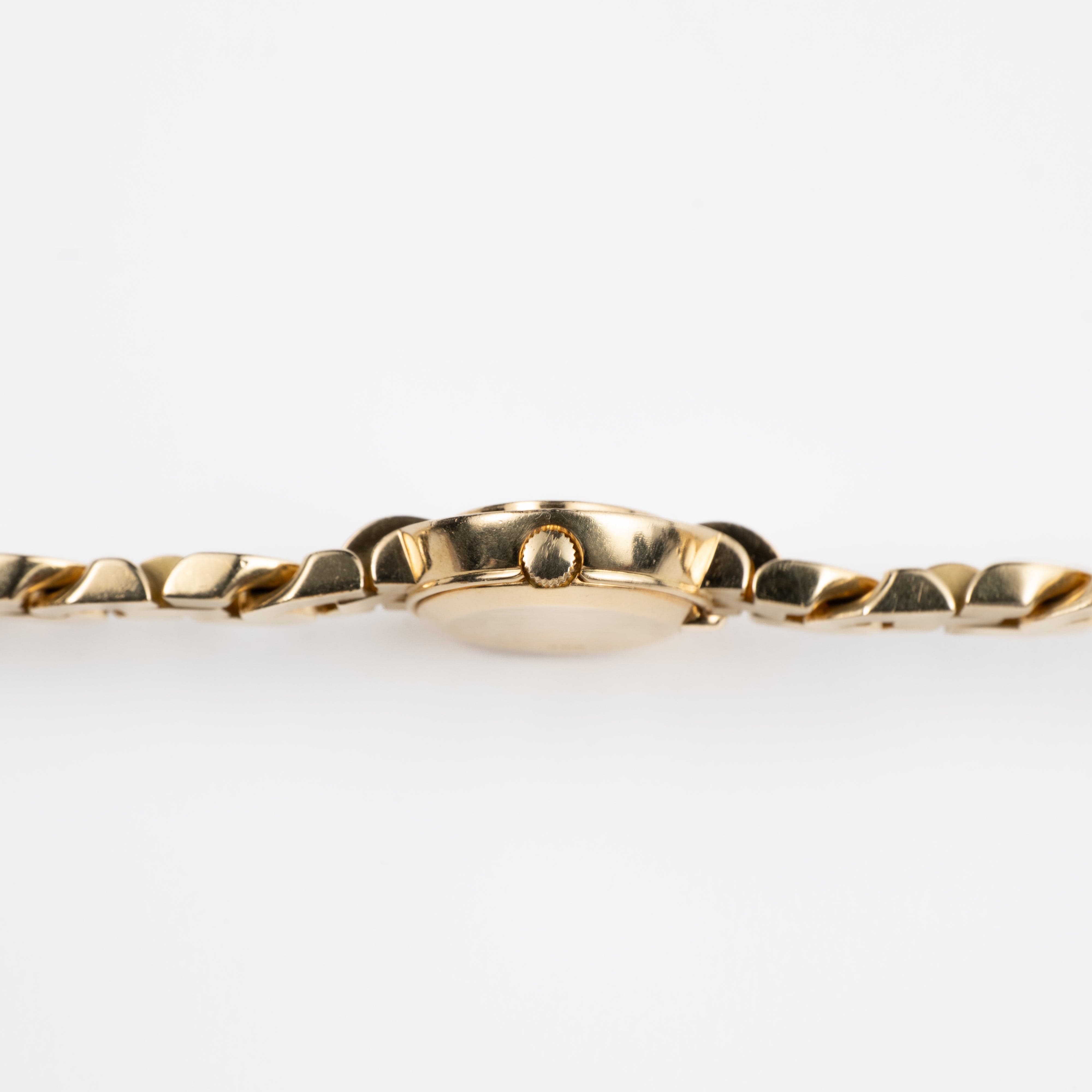 Rolex Cellini 2435 'Ladies' Yellow Gold Champagne Diamond Dial Diamond Bezel