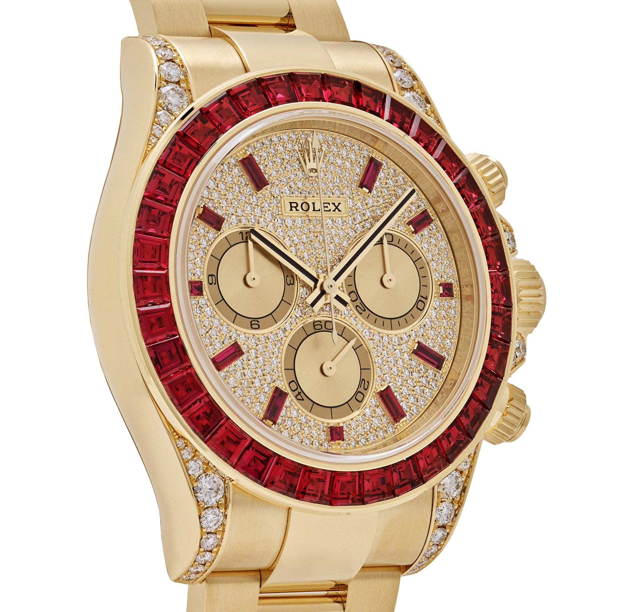 Rolex Cosmograph Daytona 126598TRU Yellow Gold Ruby Bezel Diamond Pave Dial (2024)