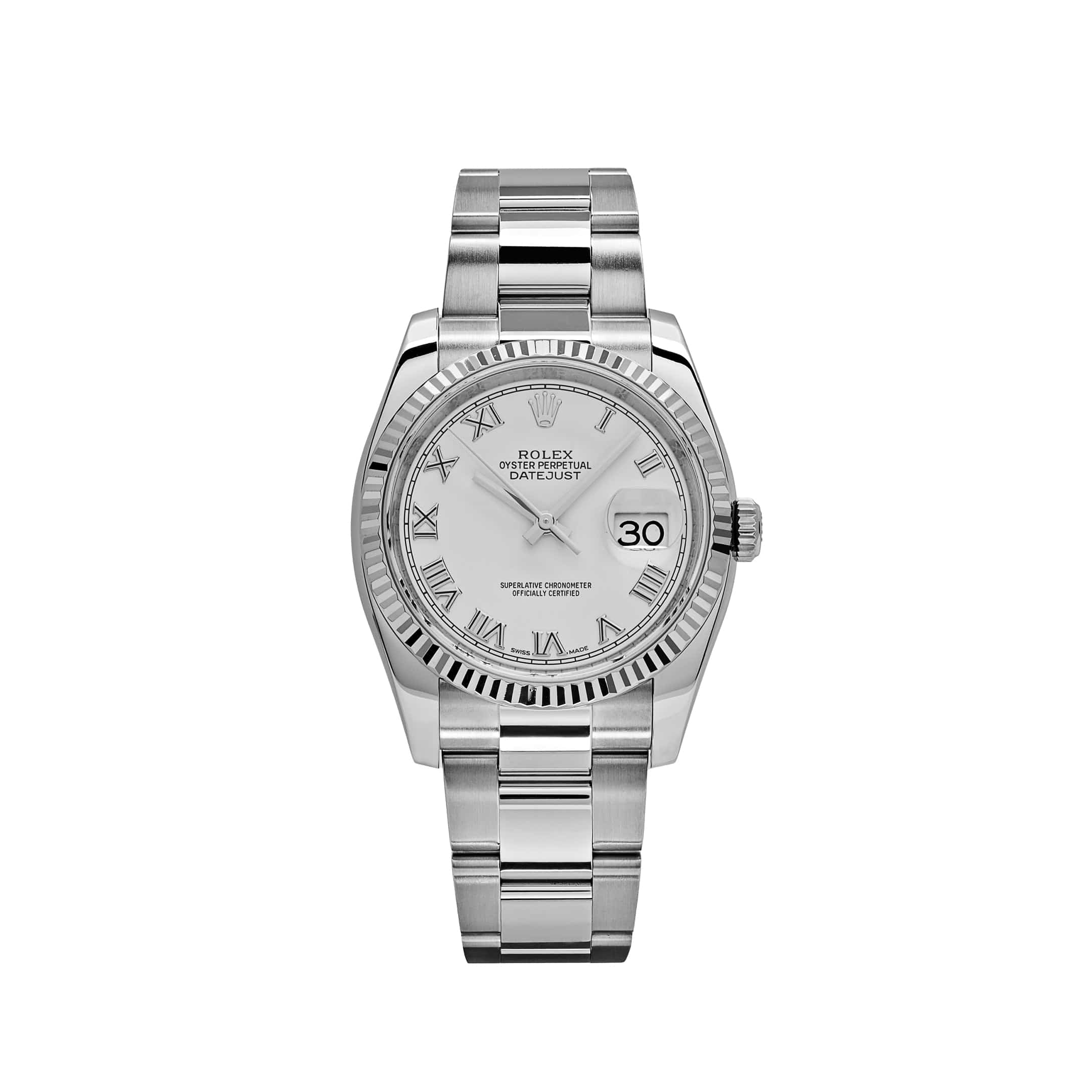 Rolex Datejust 116234 Stainless Steel and White Gold White Dial (2018)