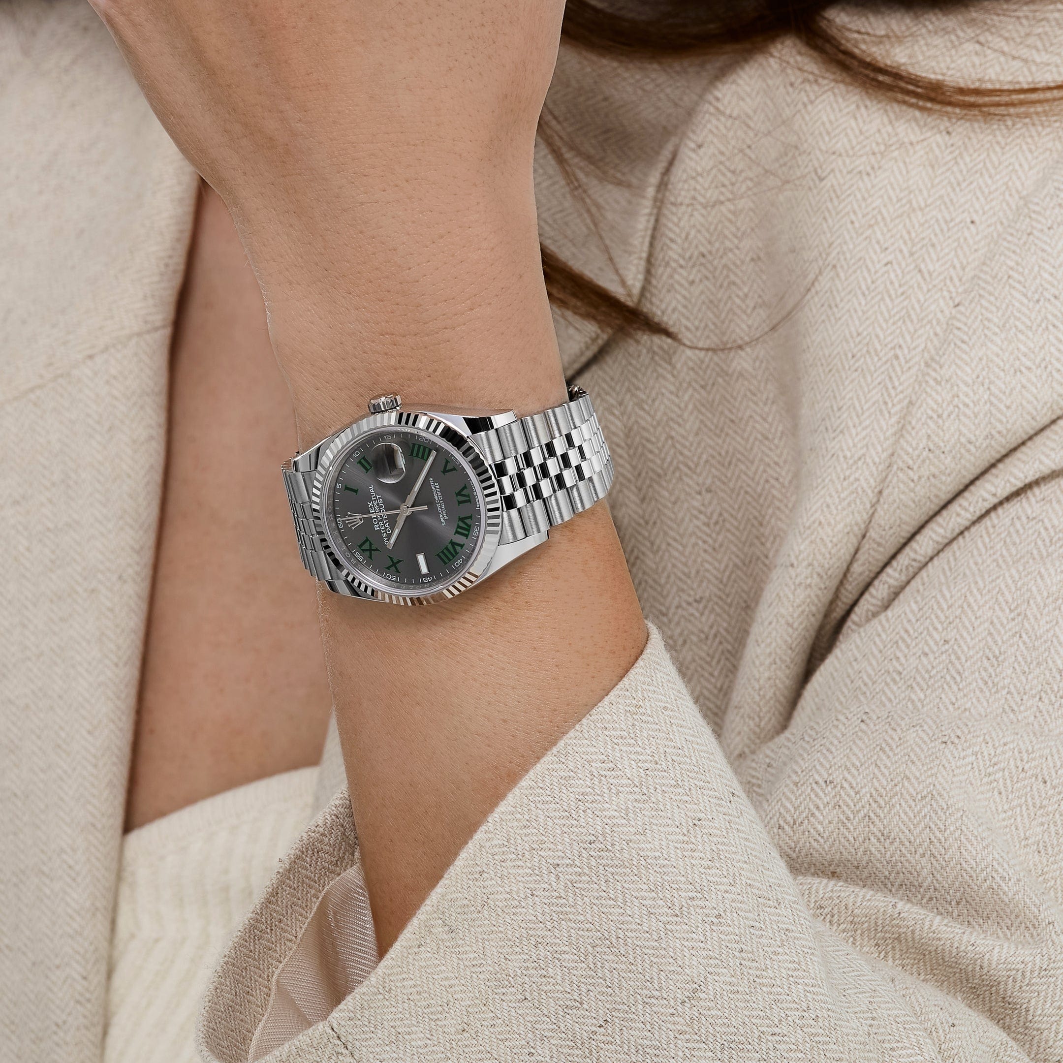 Rolex Datejust 126234 Stainless Steel Slate 'Wimbledon' Dial Jubilee (2025)