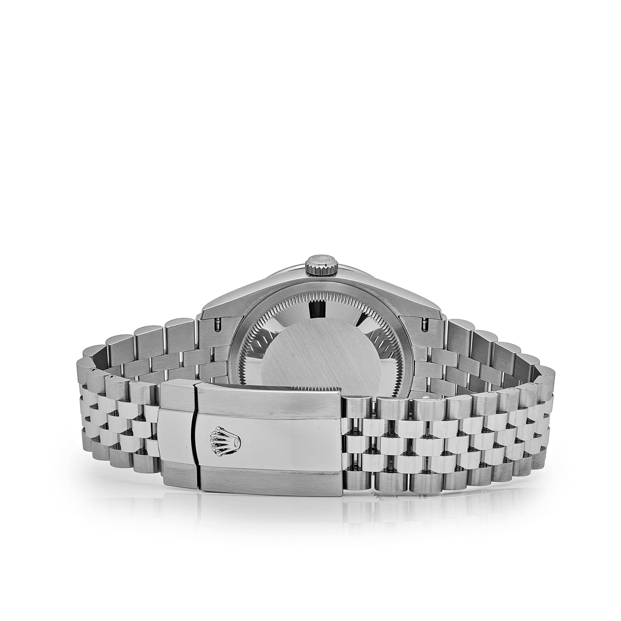 Rolex Datejust 126284RBR Stainless Steel Green Palm Frond Diamond Dial Diamond Bezel