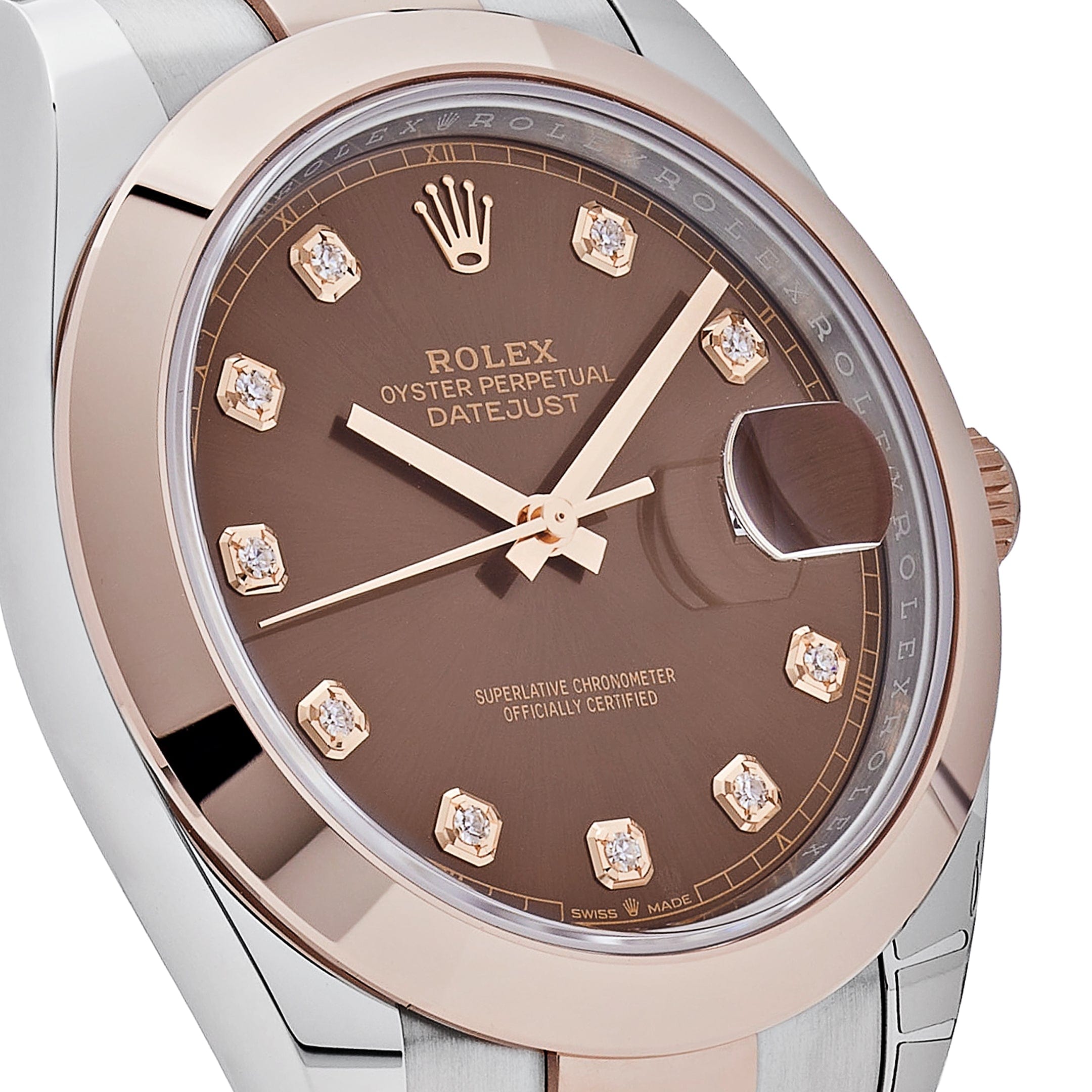 Rolex Datejust 126301 Rose Gold and Stainless Steel Chocolate Diamond Dial (2023)