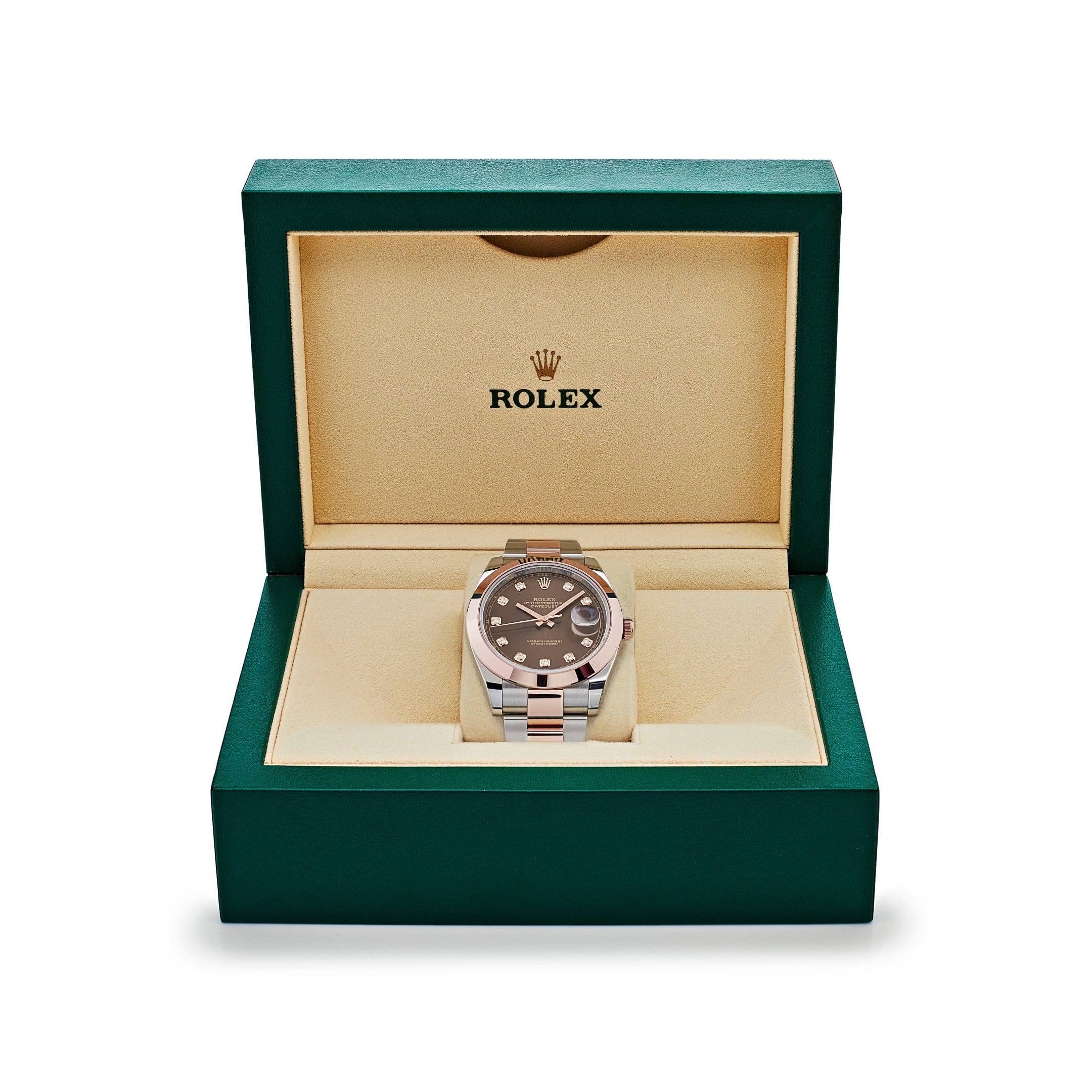 Rolex Datejust 126301 Rose Gold and Stainless Steel Chocolate Diamond Dial (2023)