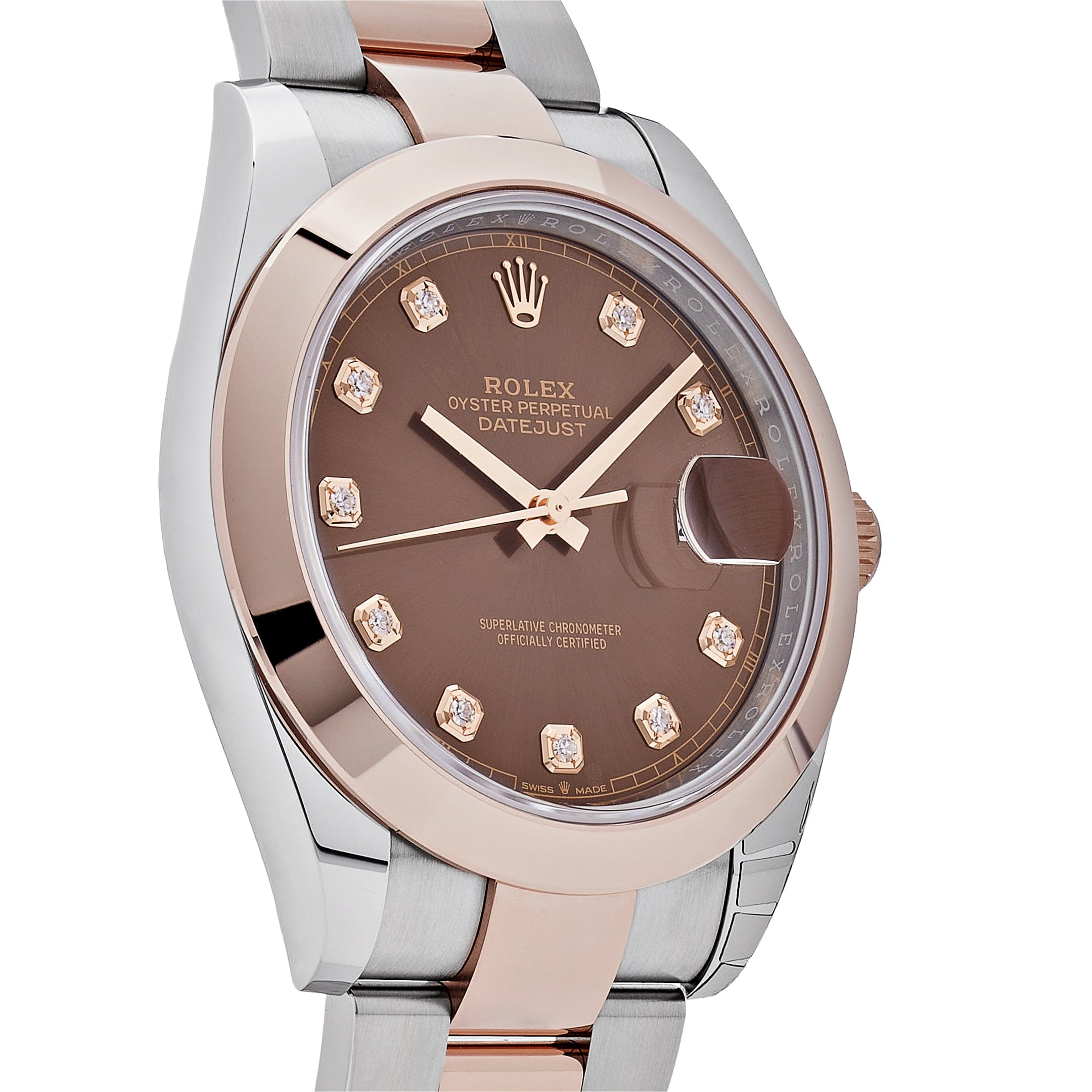 Rolex Datejust 126301 Rose Gold and Stainless Steel Chocolate Diamond Dial (2023)