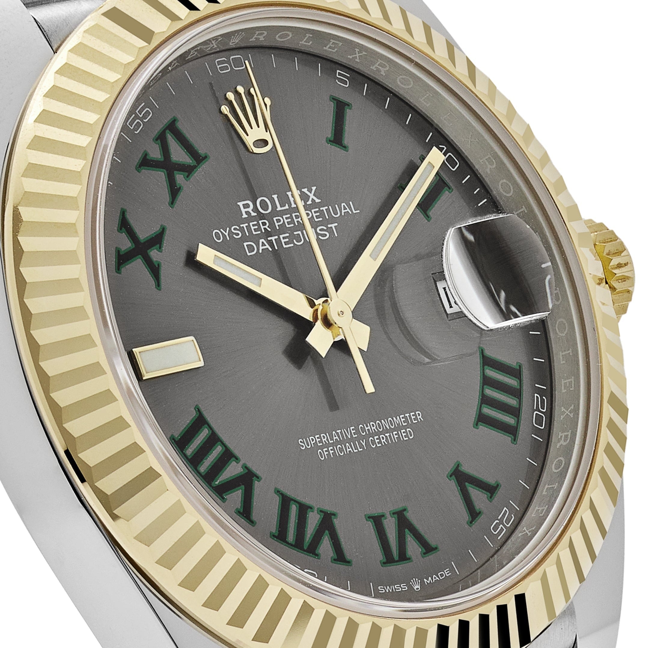 Rolex Datejust 126333 Wimbledon Yellow Gold / Stainless Steel Slate Dial Jubilee