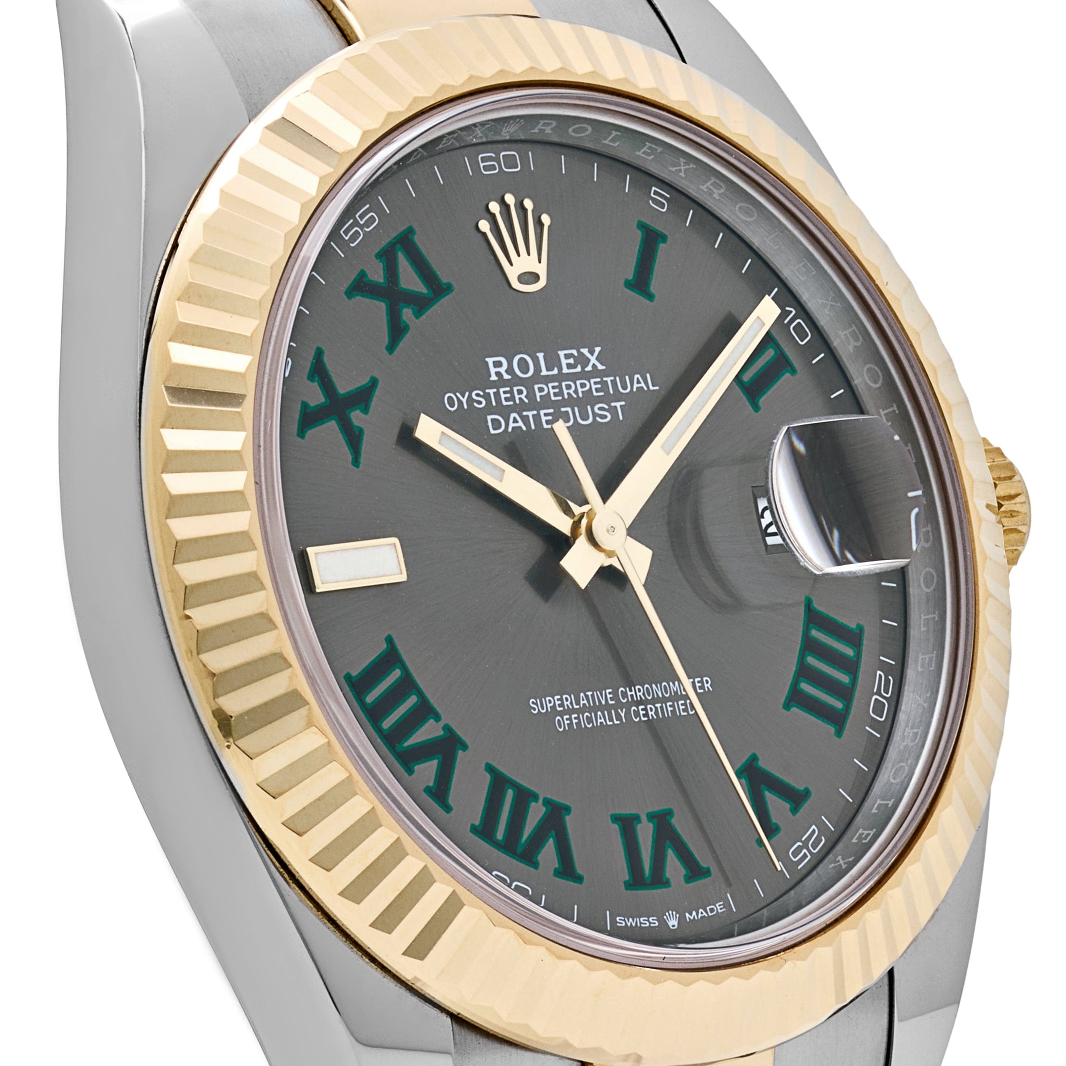 Rolex Datejust 126333 Yellow Gold Stainless Steel Wimbledon Slate Dial Oyster (2023)