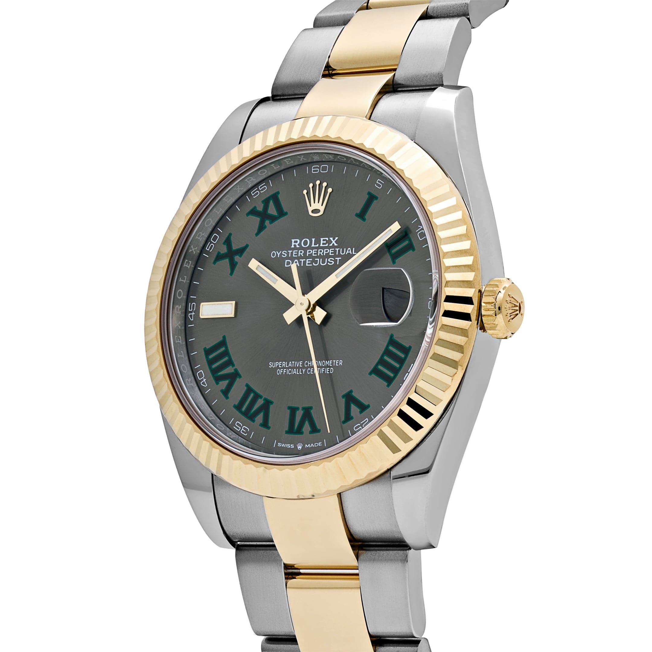 Rolex Datejust 126333 Yellow Gold Stainless Steel Wimbledon Slate Dial Oyster (2023)