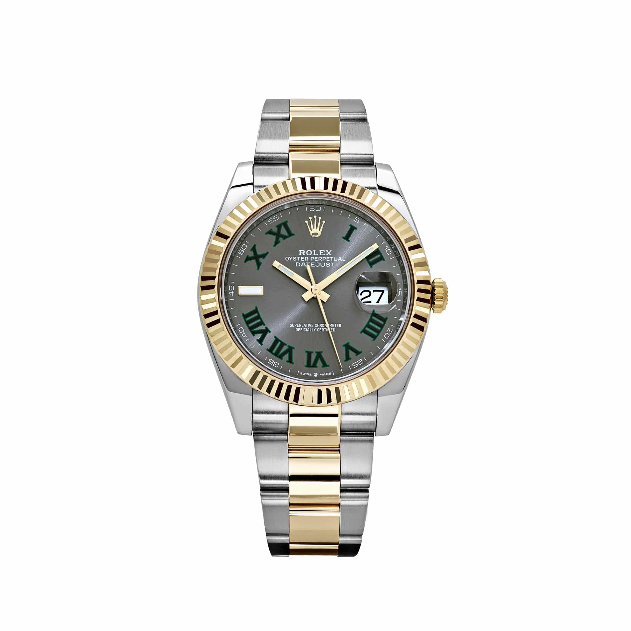 Rolex Datejust 126333 Yellow Gold Stainless Steel Wimbledon Slate Dial Oyster (2023)