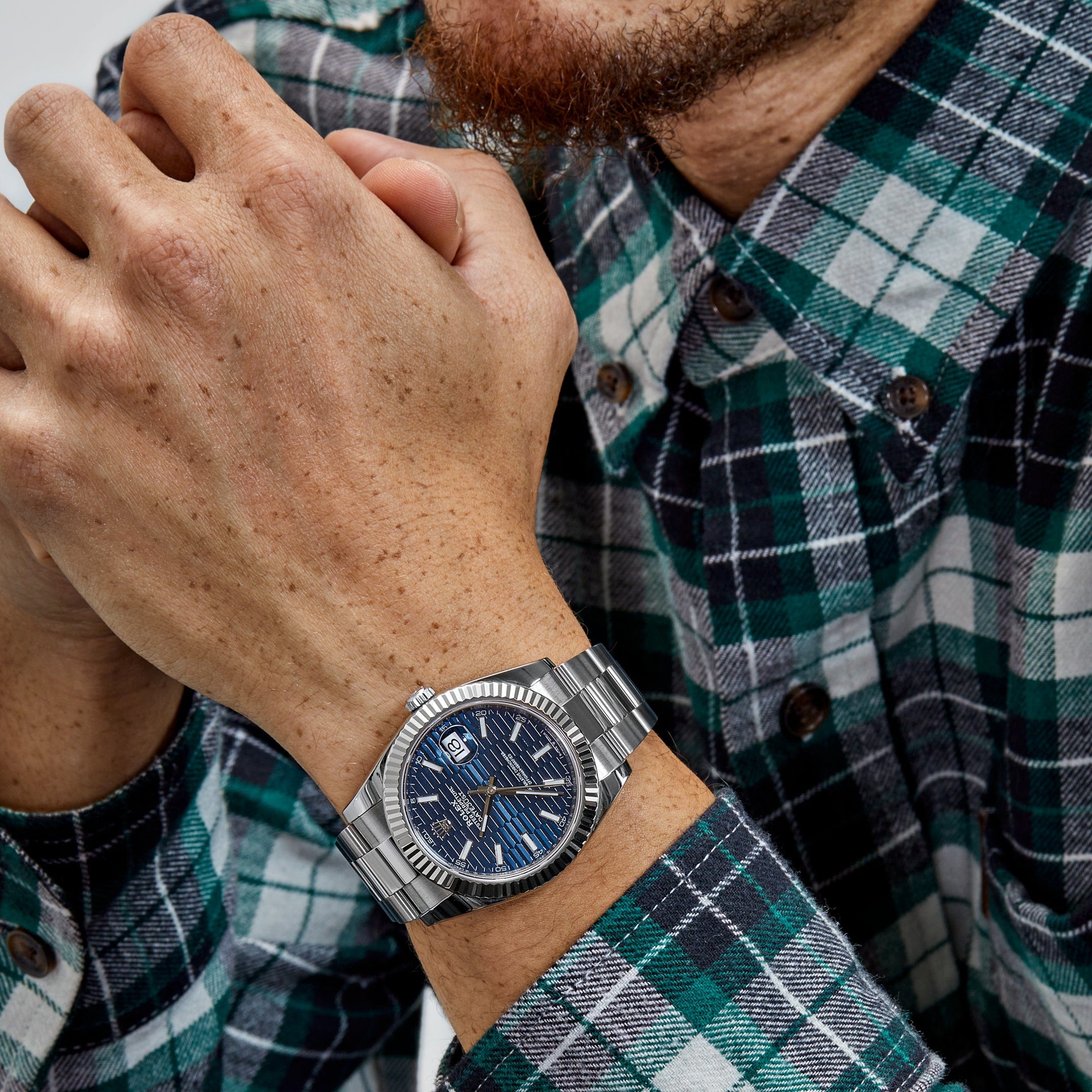 Rolex Datejust 126334 Stainless Steel and White Gold Fluted Motif Blue Dial Oyster (2023)