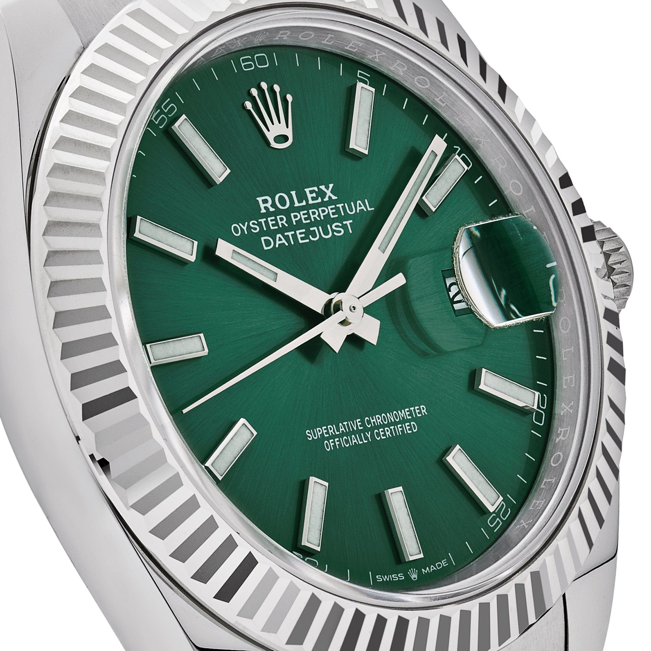 Rolex Datejust 126334 Stainless Steel and White Gold Mint Green Dial Oyster