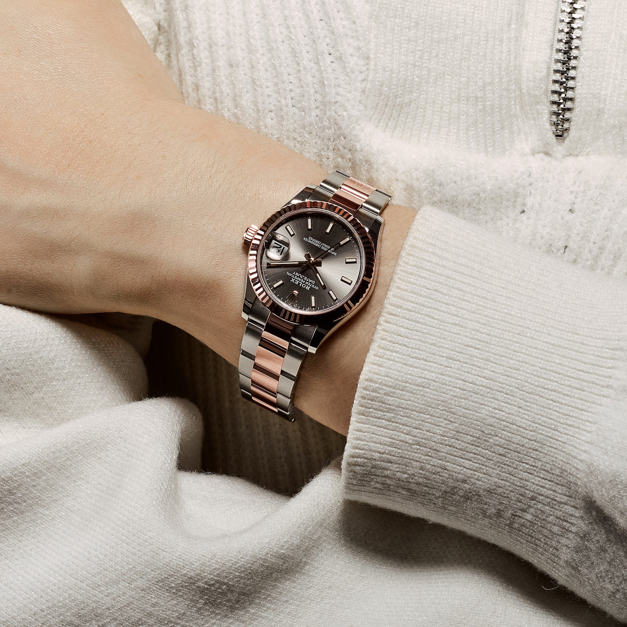 Rolex Datejust 278271 'Ladies' Rose Gold Stainless Steel Slate Dial Oyster (2025)