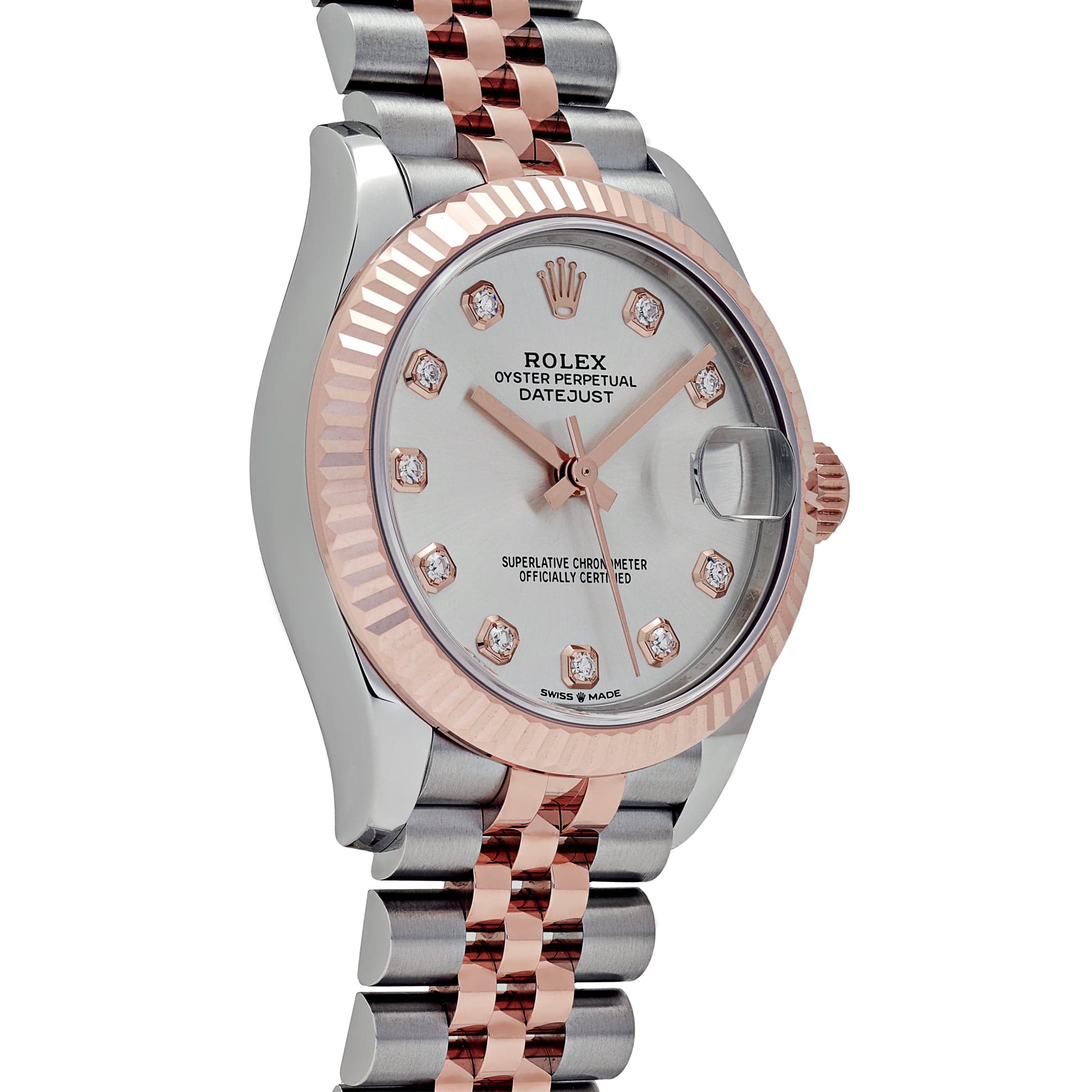 Rolex Datejust 278271 'Ladies' Stainless Steel Rose Gold Silver Diamond Dial (2025)