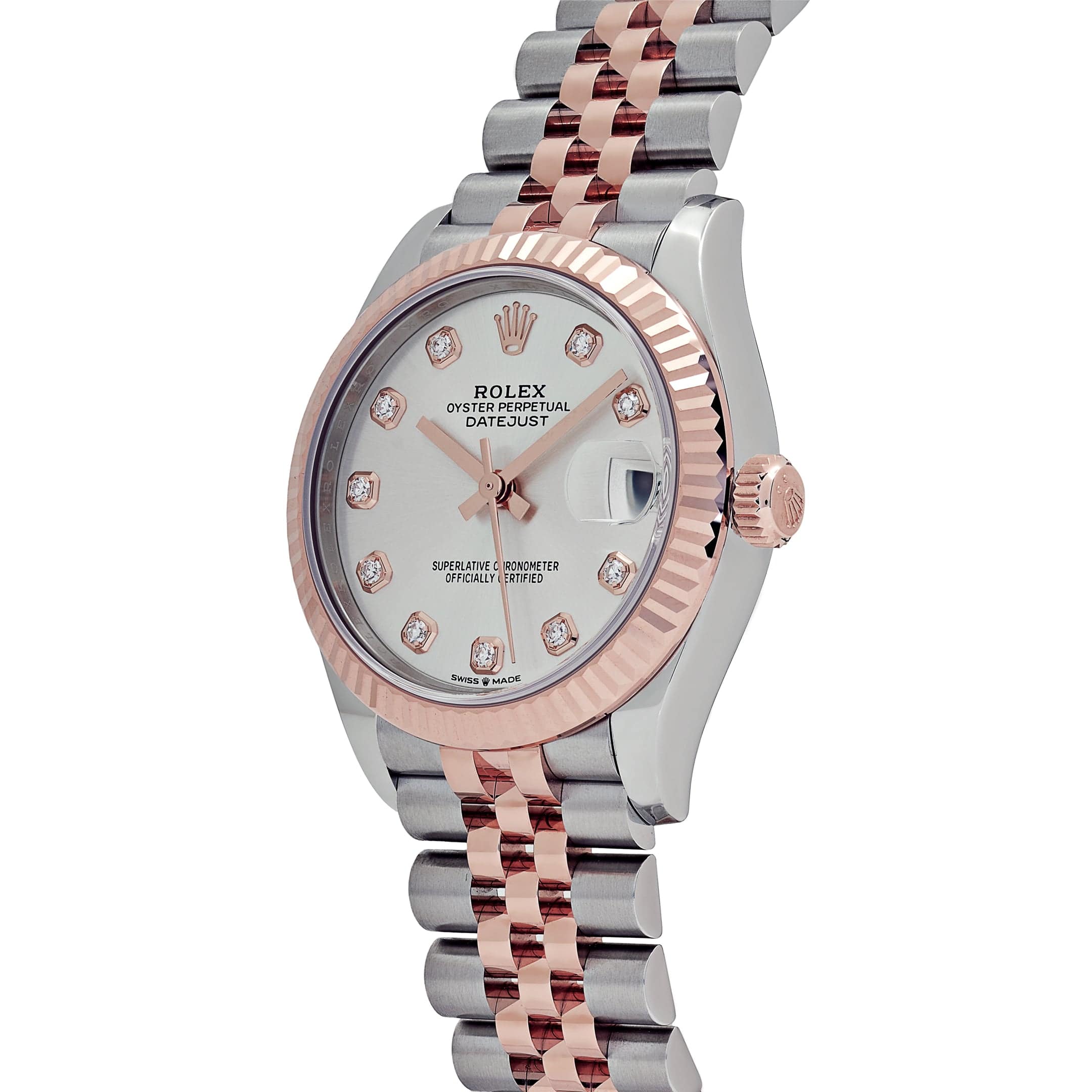 Rolex Datejust 278271 'Ladies' Stainless Steel Rose Gold Silver Diamond Dial (2025)