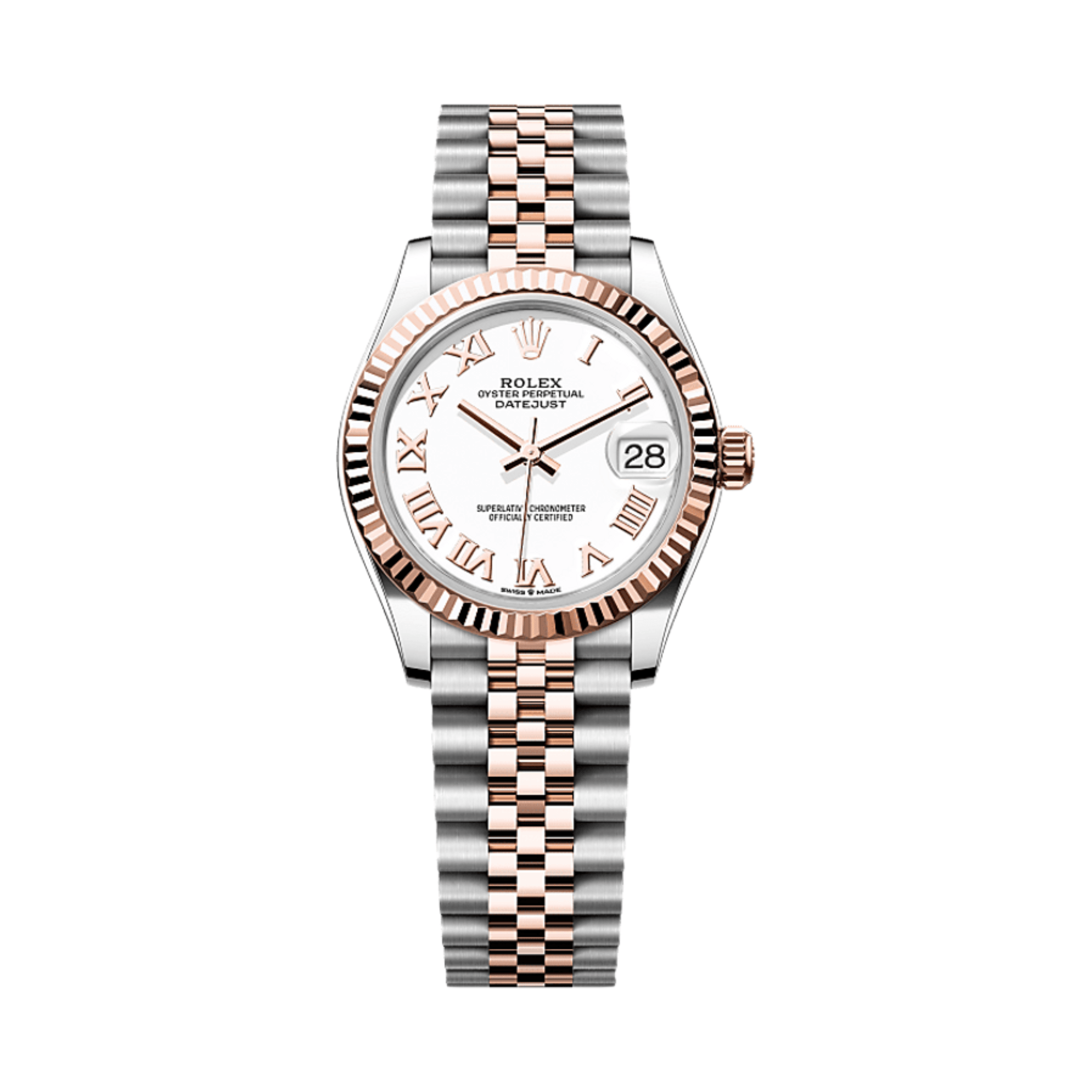 Rolex Datejust 278271 'Ladies' Stainless Steel Rose Gold White Roman Numerals Dial (2025)
