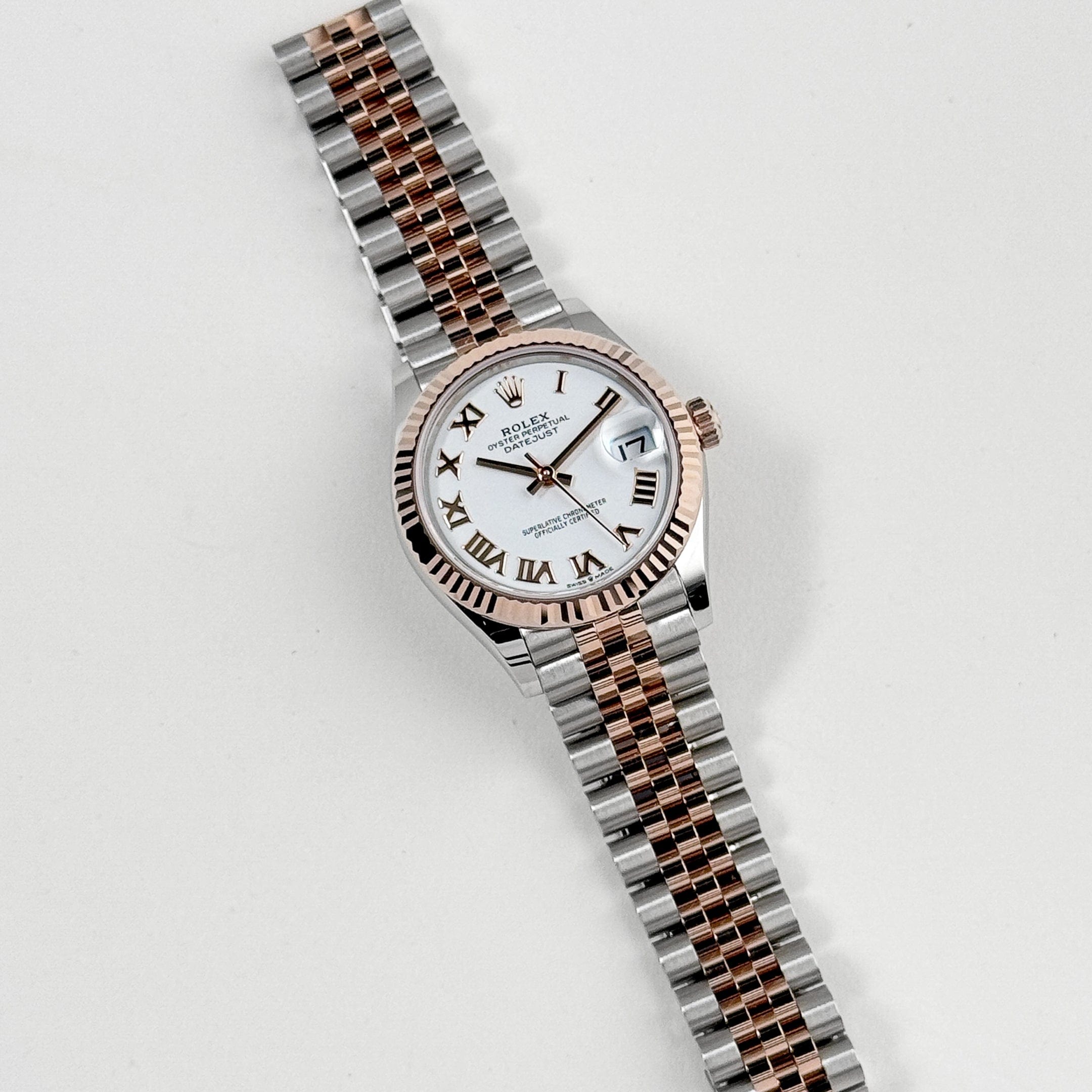 Rolex Datejust 278271 'Ladies' Stainless Steel Rose Gold White Roman Numerals Dial (2025)