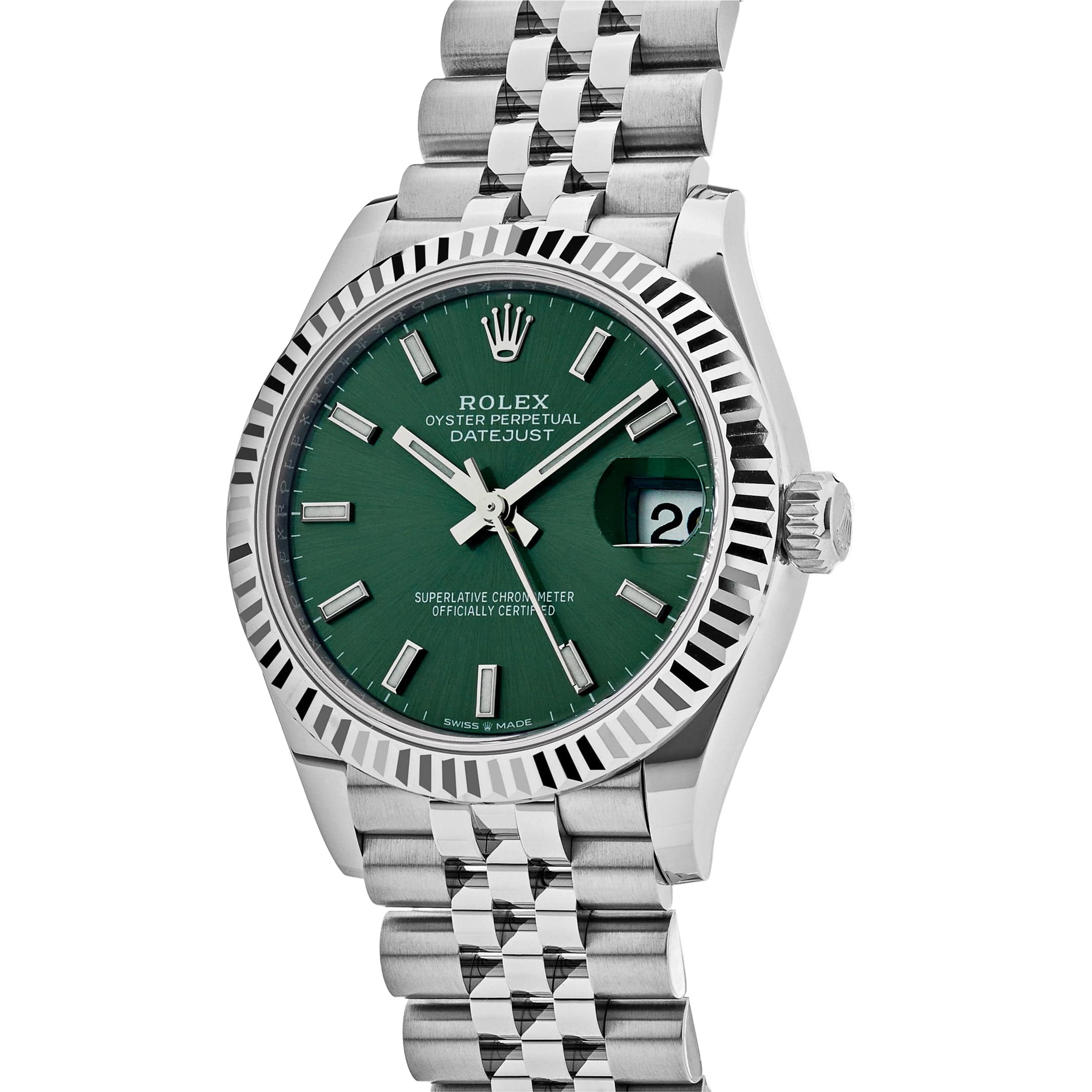 Luxury Watch Rolex Datejust 31 Ladies' Stainless Steel Mint Green Dial Jubilee 278274 Wrist Aficionado