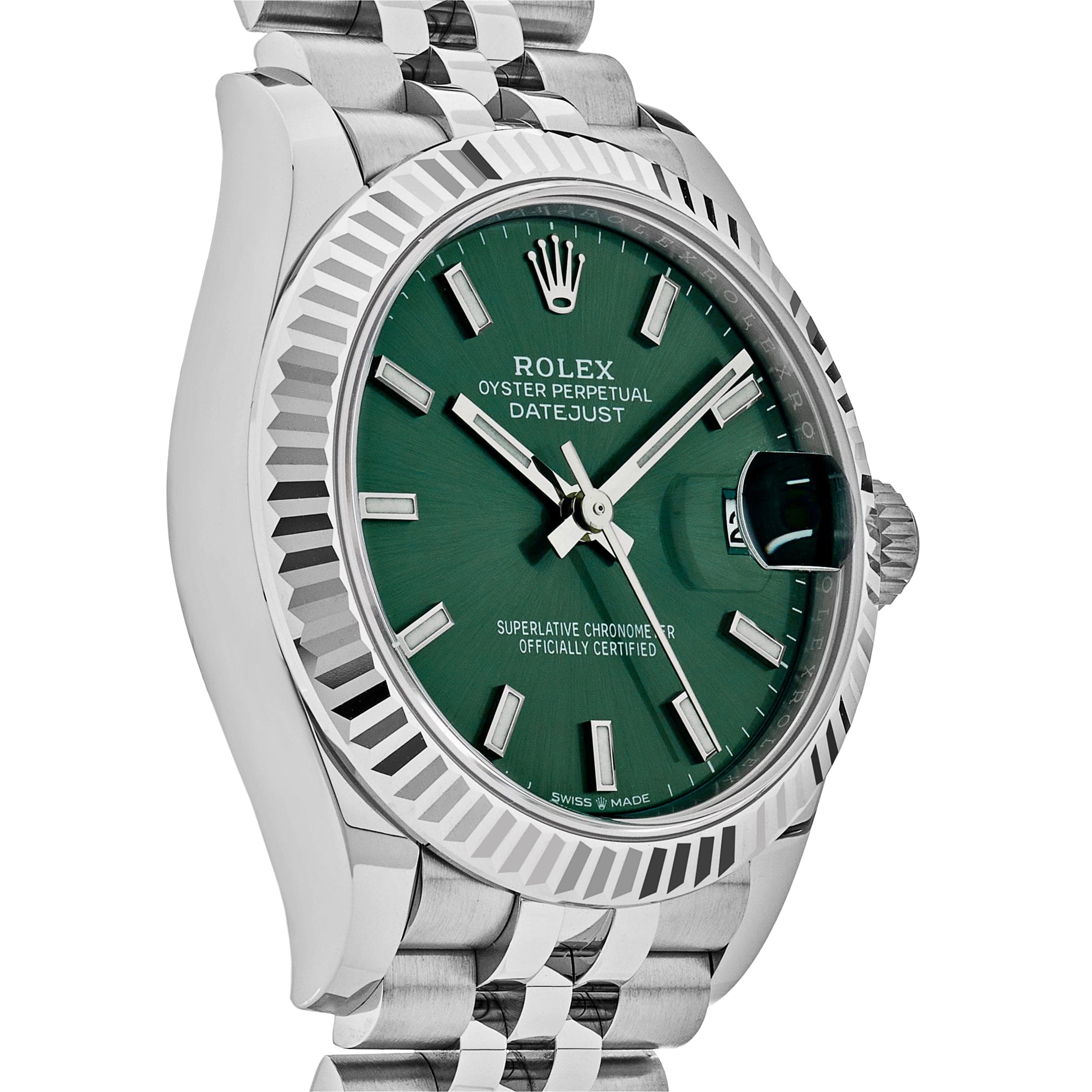Luxury Watch Rolex Datejust 31 Ladies' Stainless Steel Mint Green Dial Jubilee 278274 Wrist Aficionado