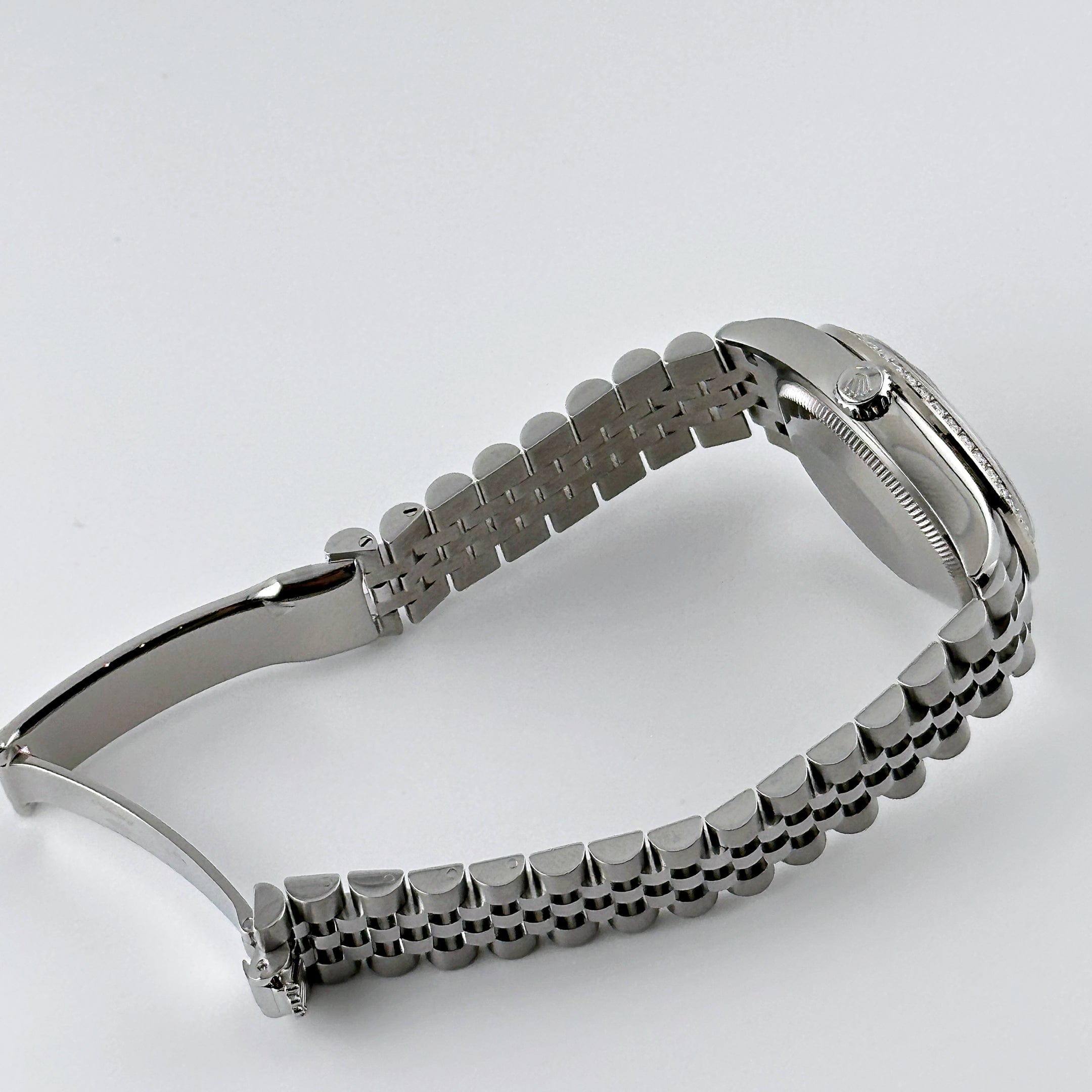 Rolex Datejust 278384RBR Stainless Steel Diamond Bezel Violet Roman Dial Jubilee