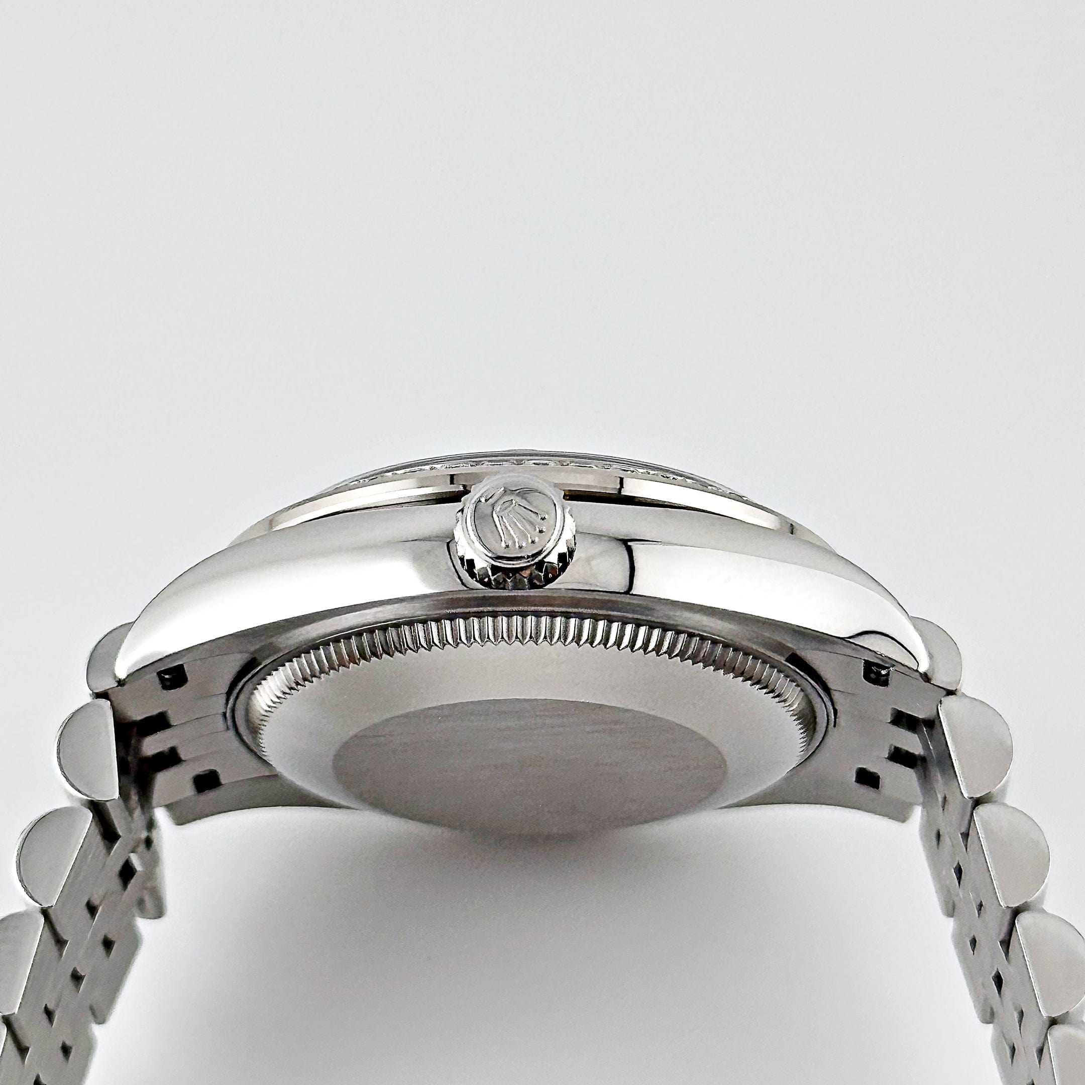 Rolex Datejust 278384RBR Stainless Steel Diamond Bezel Violet Roman Dial Jubilee