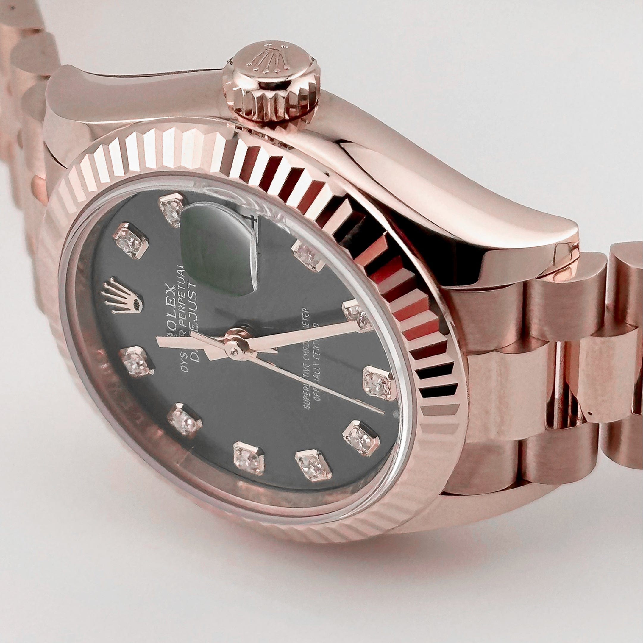Rolex Datejust 279175 'Ladies' Rose Gold Olive Diamond Dial (2025)