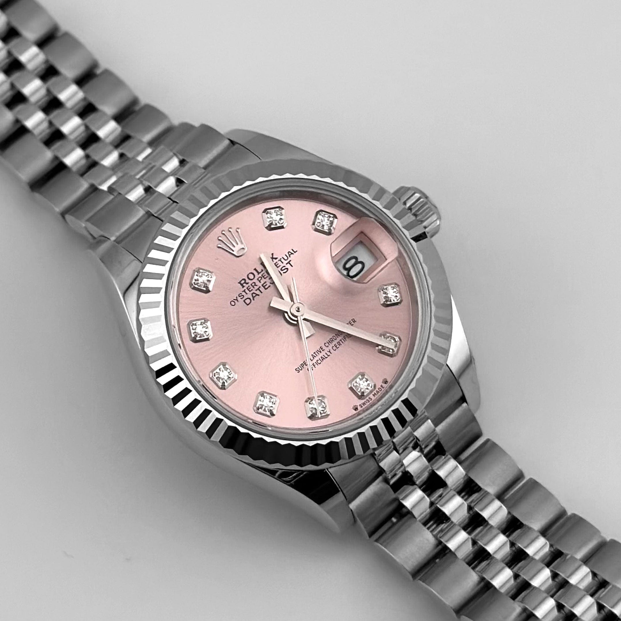 Rolex Datejust 28 279174 'Ladies' Stainless Steel Pink Diamond Dial Jubilee (2025)