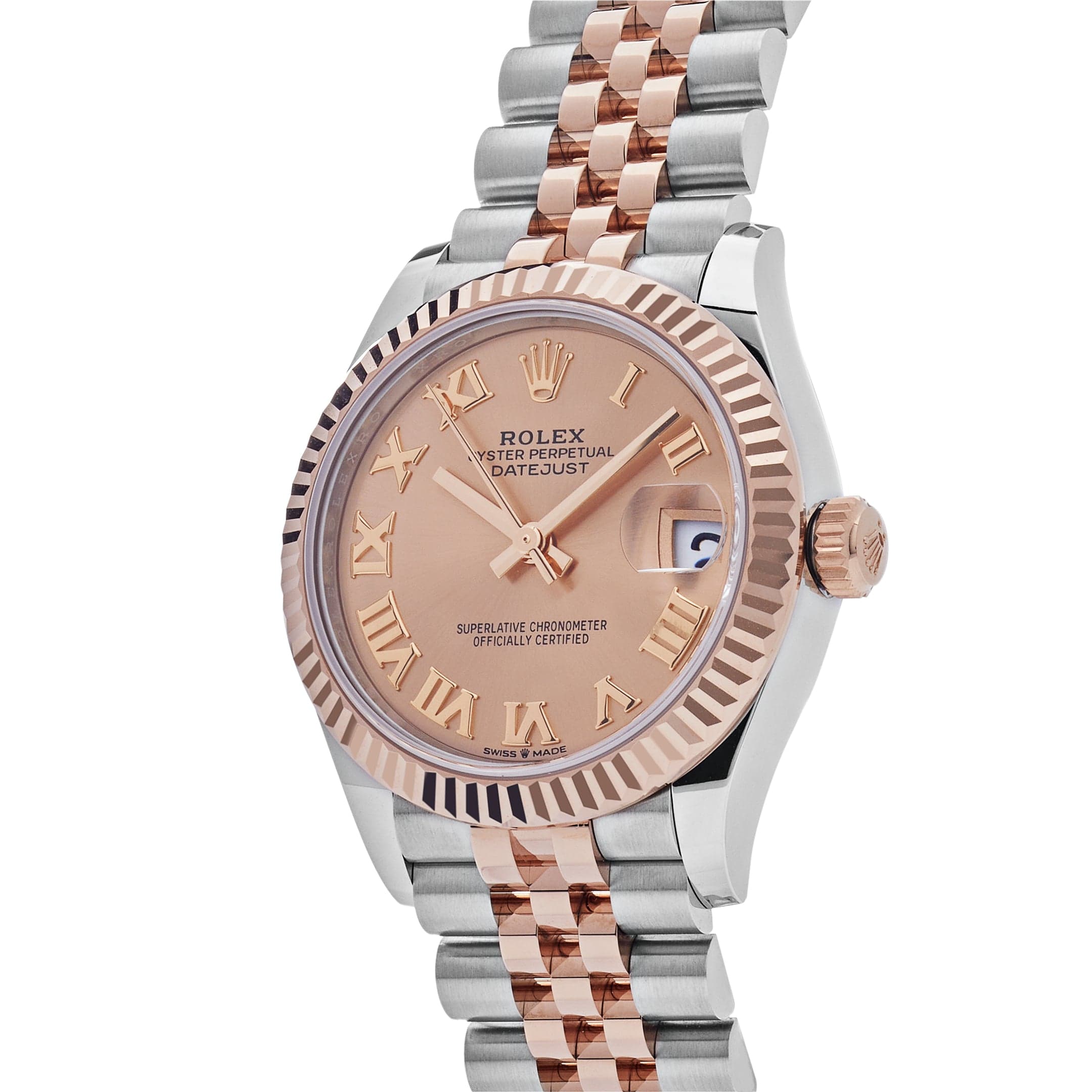 Luxury Watch Rolex Datejust 31 Rose Gold Stainless Steel Rose Dial Roman Numerals Jubilee 278271 Wrist Aficionado