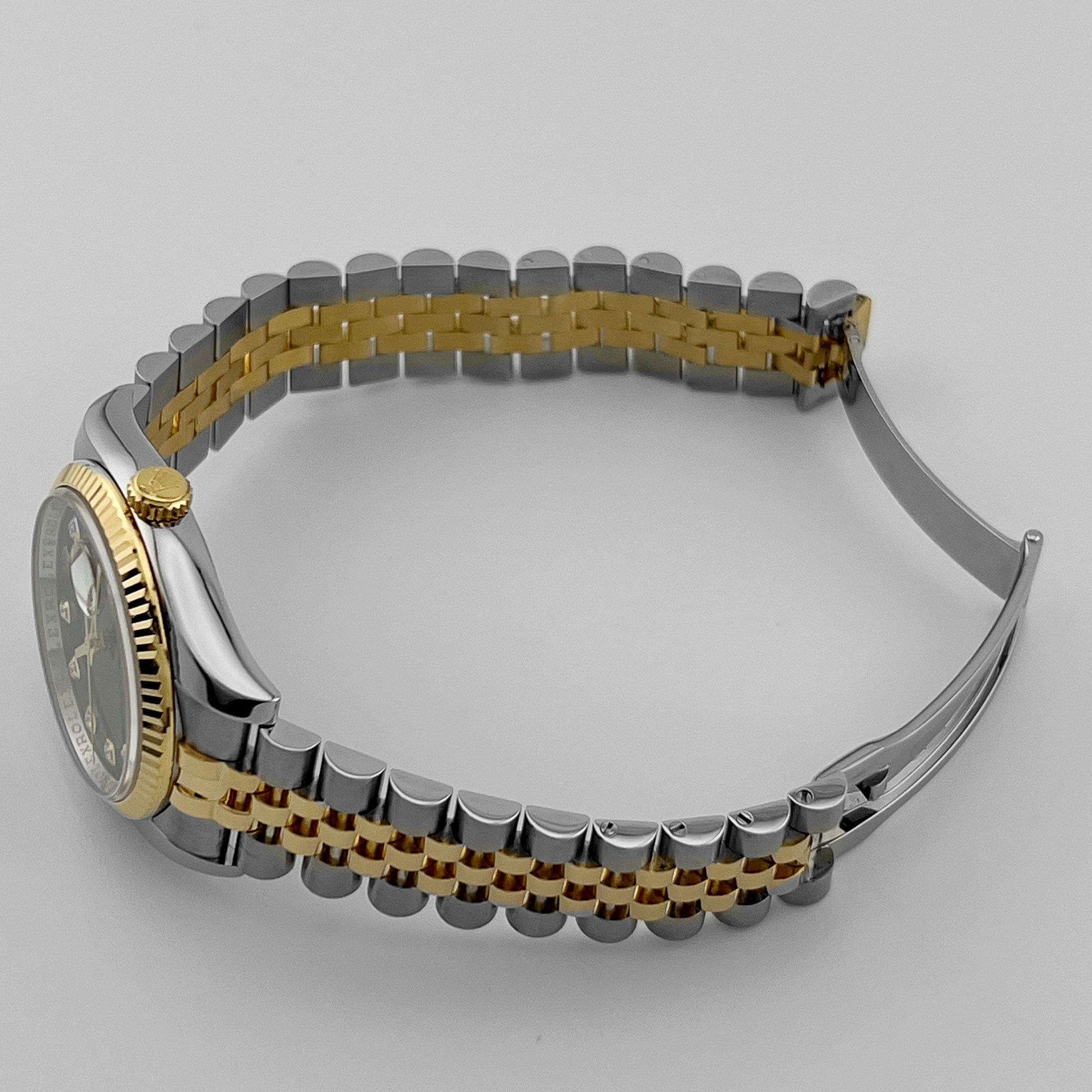 Rolex Datejust 36 116233 Yellow Gold Stainless Steel Black Diamond Dial Jubilee (2013)