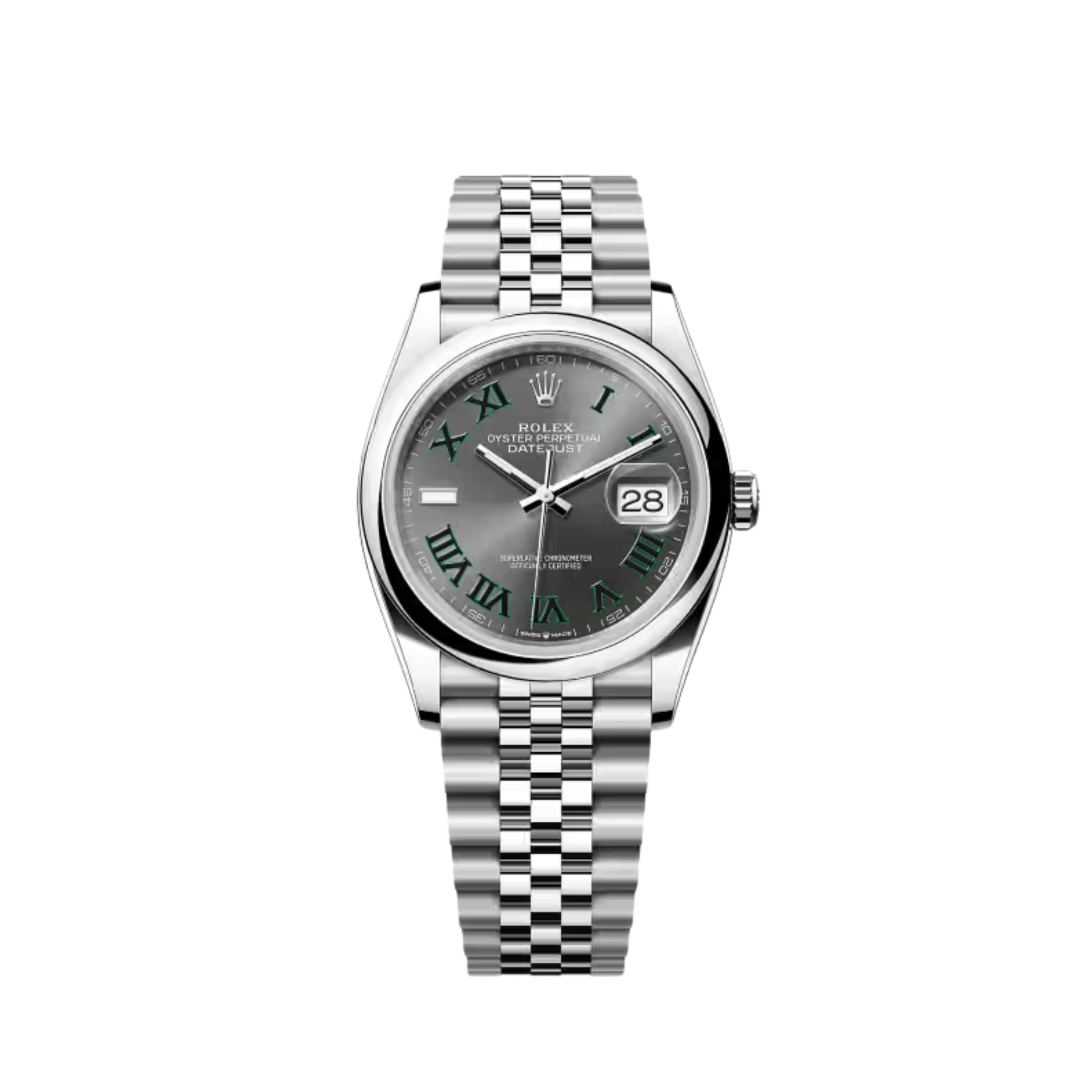 Rolex Datejust 36 126200 Stainless Steel 'Wimbledon' Slate Dial Jubilee (2026)