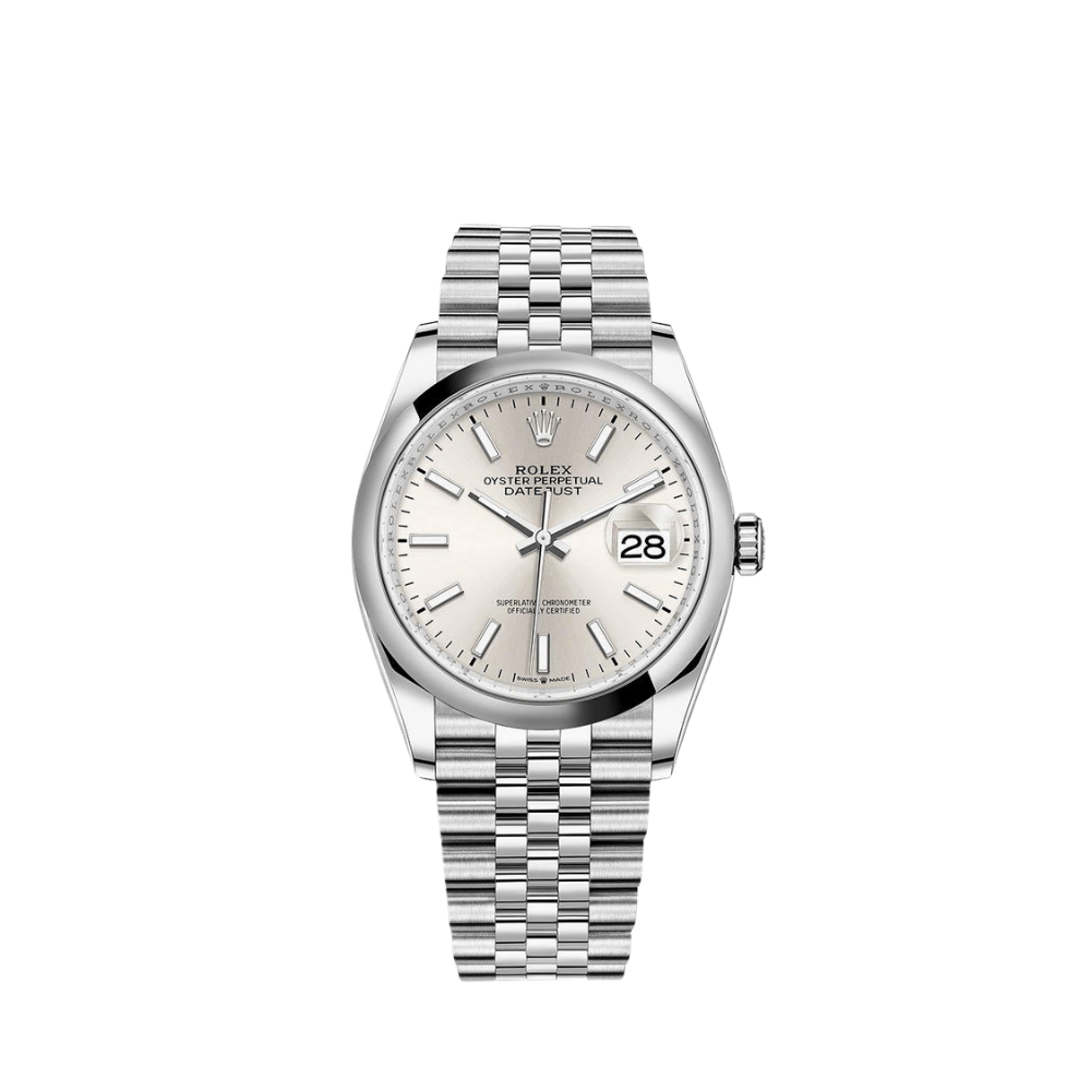 Luxury Watch Rolex Datejust 36 Stainless Steel Silver Dial Jubilee 126200 Wrist Aficionado