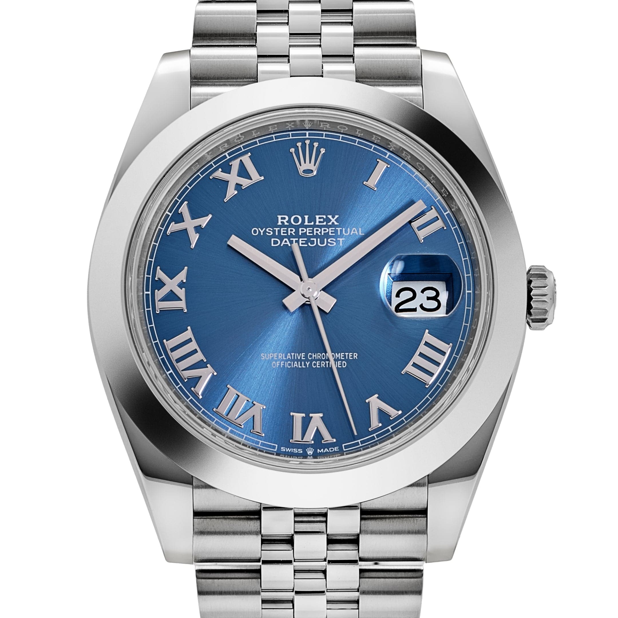 Rolex Datejust 41 126300 Stainless Steel Blue Roman Dial Jubilee (2023)