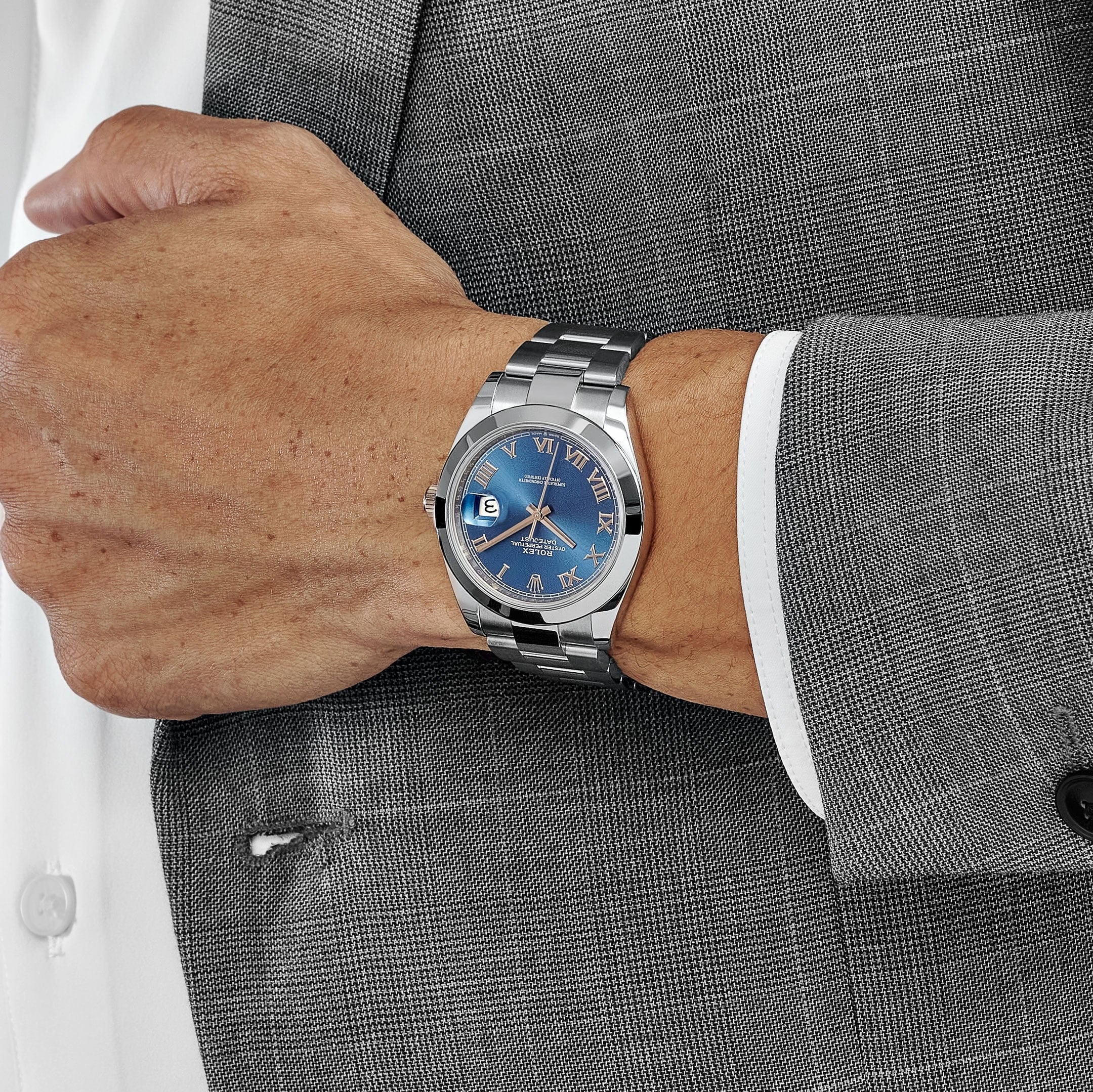 Rolex Datejust 41 126300 Stainless Steel Blue Roman Dial Oyster (2021)