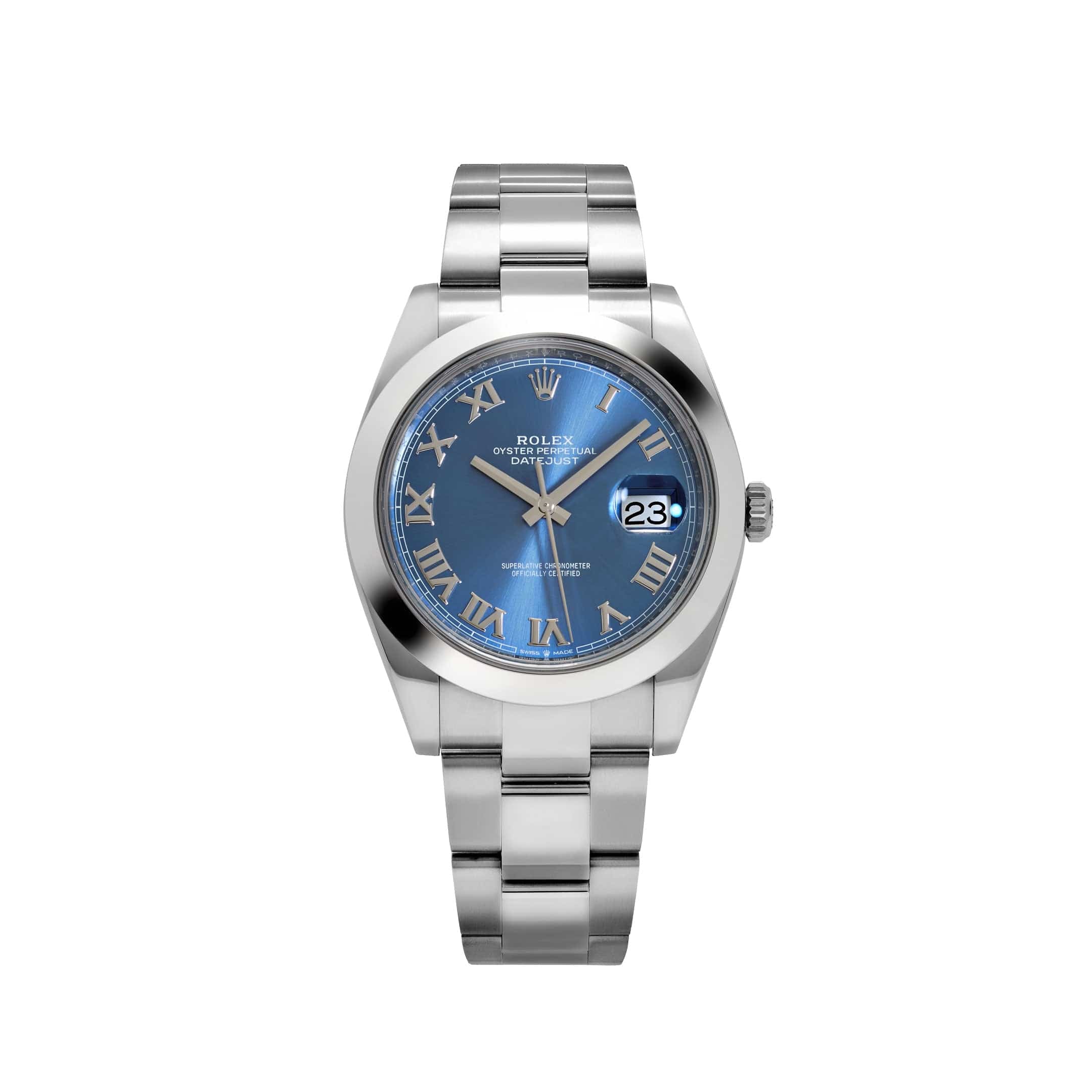 Rolex Datejust 41 126300 Stainless Steel Blue Roman Dial Oyster (2021)