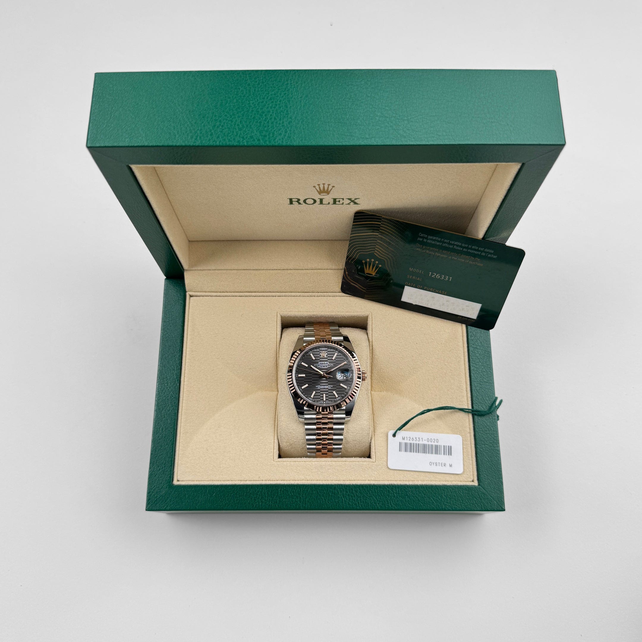 Rolex Datejust 41 126331 Rose Gold Stainless Steel Grey Motif Dial Jubilee (2024)